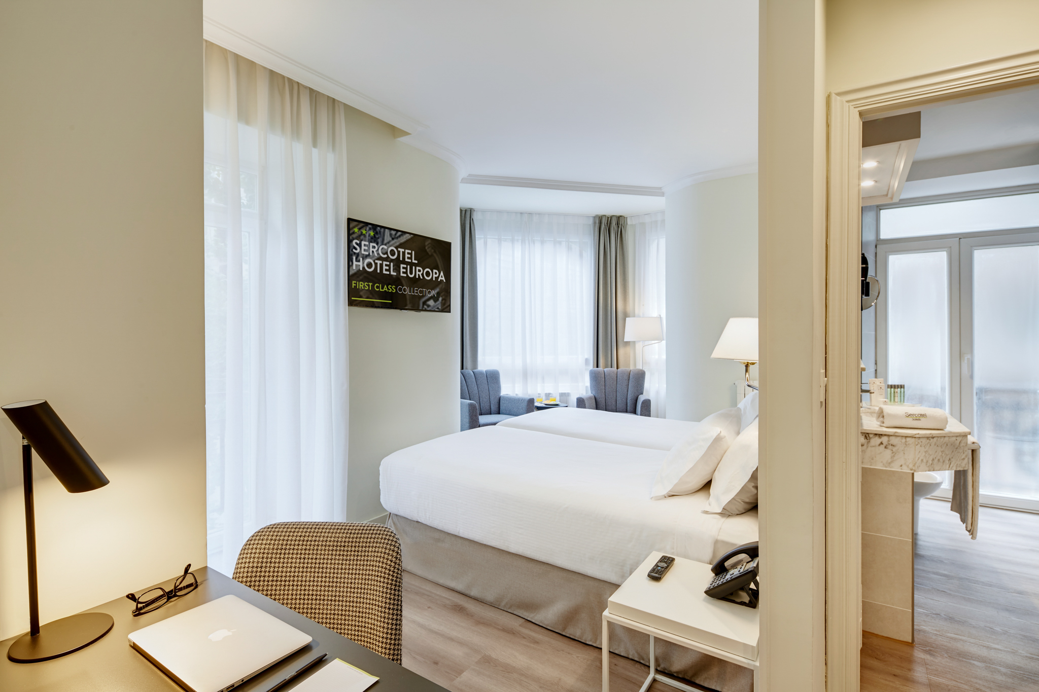 غرفة سوبيريور مفردة بسريرين منفصلين، Sercotel Europa San Sebastian 5/6