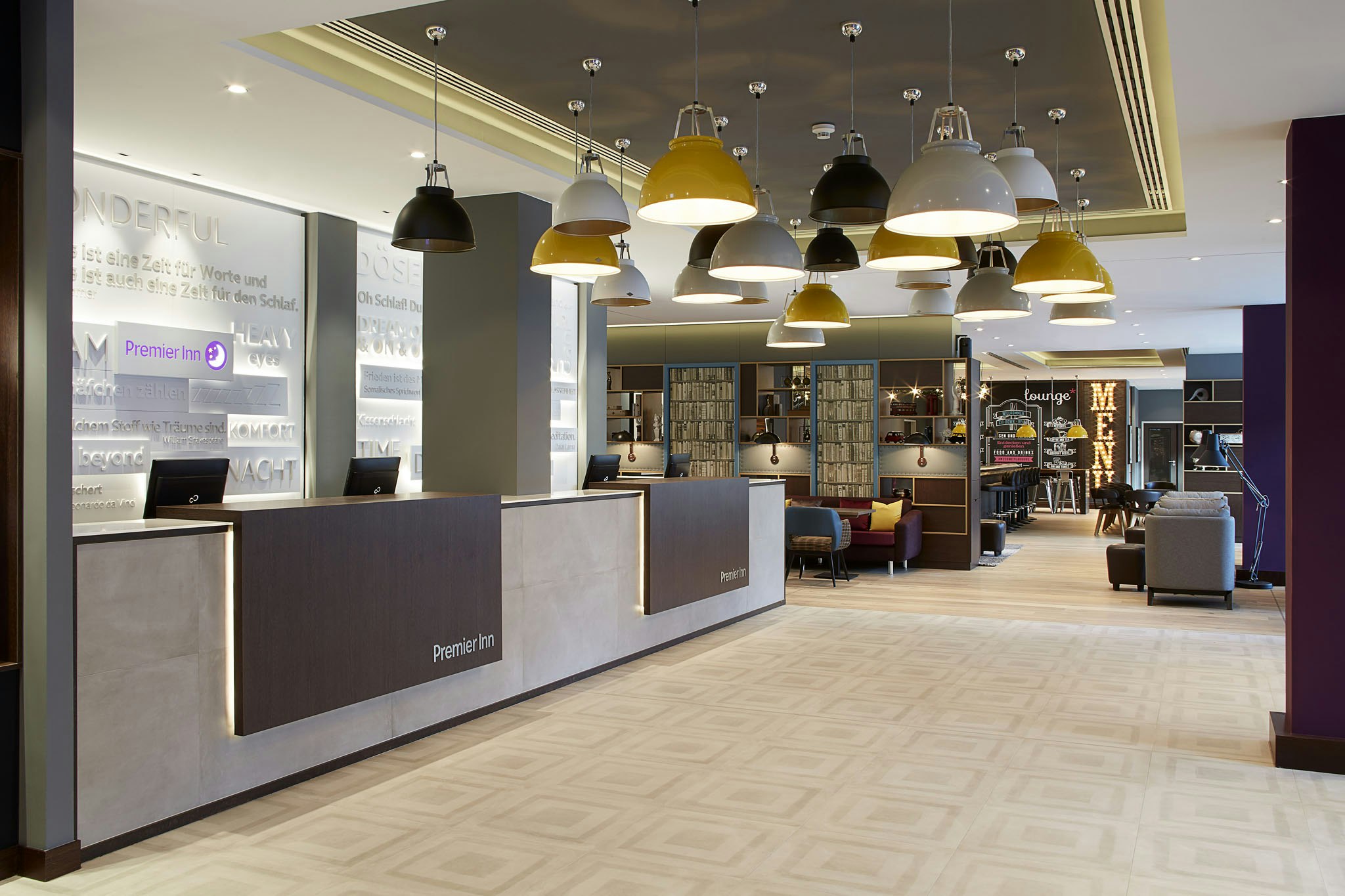 Lobby at Premier Inn Frankfurt Messe, FRANKFURT
