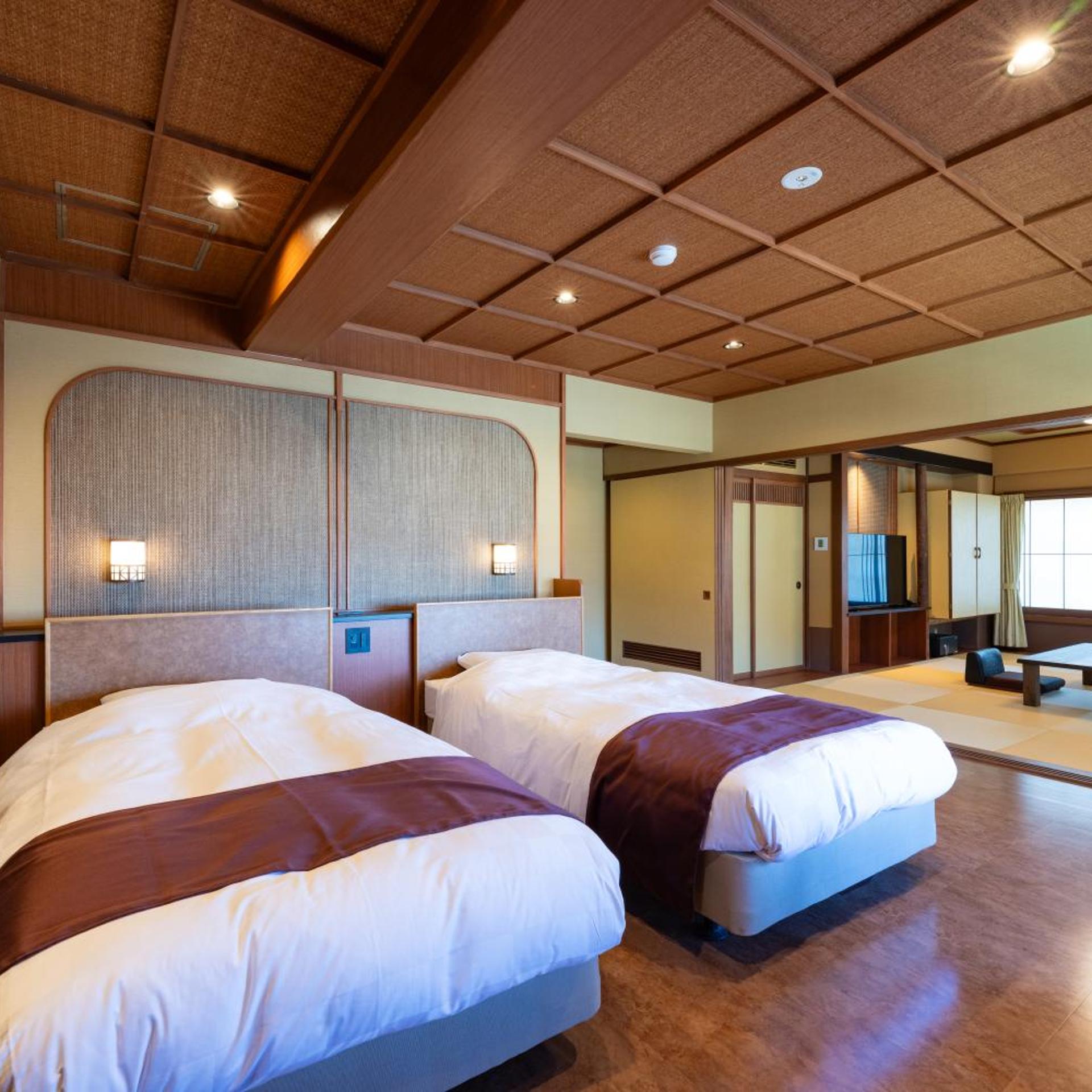 غرفة يابانية قياسية بإطلالة على الحديقة بأرضية تاتامي في المبنى الرئيسي، HOTEL SEKITEI 2/4