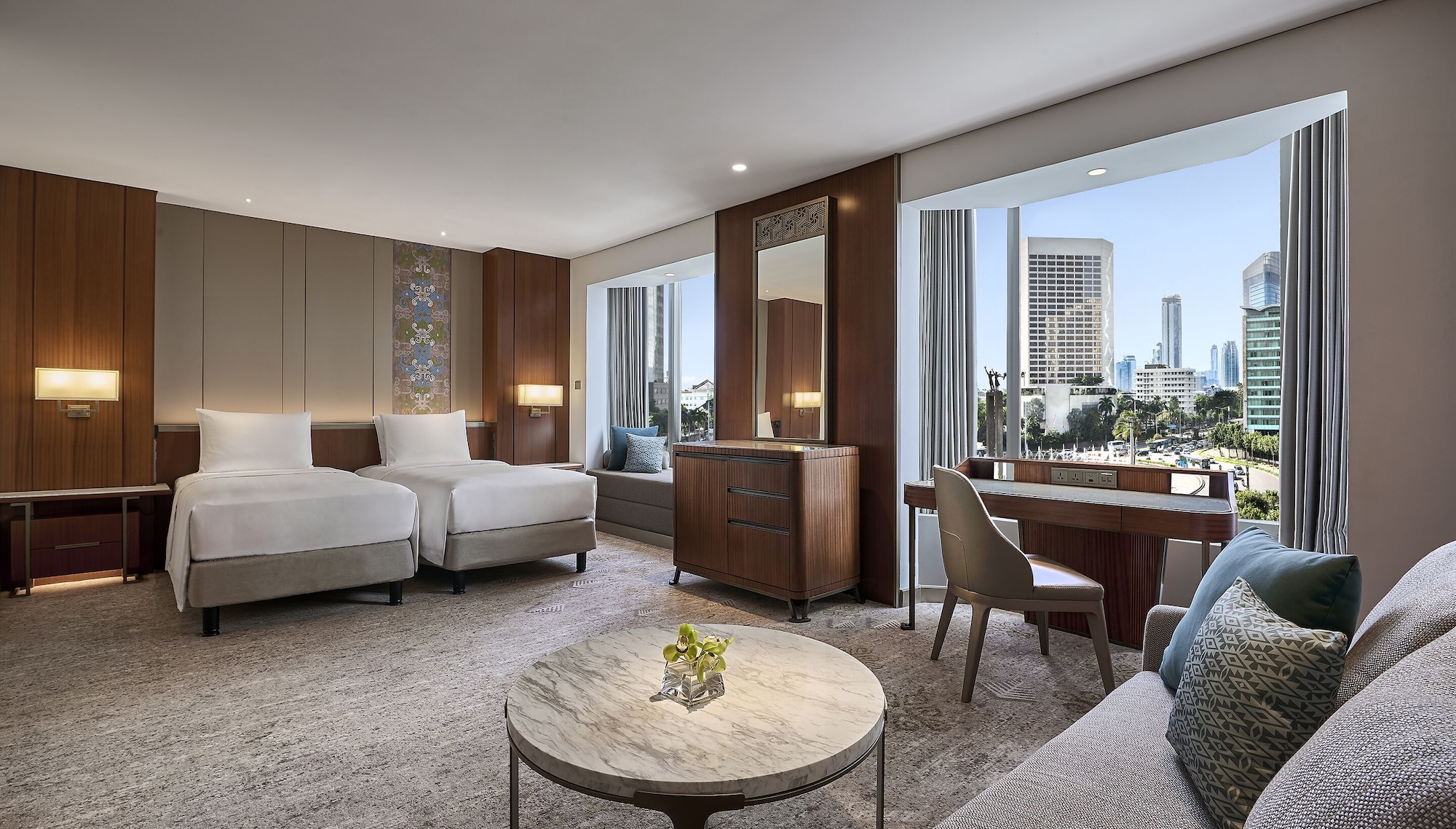 ROOM, TWIN BEDS, CITY VIEW