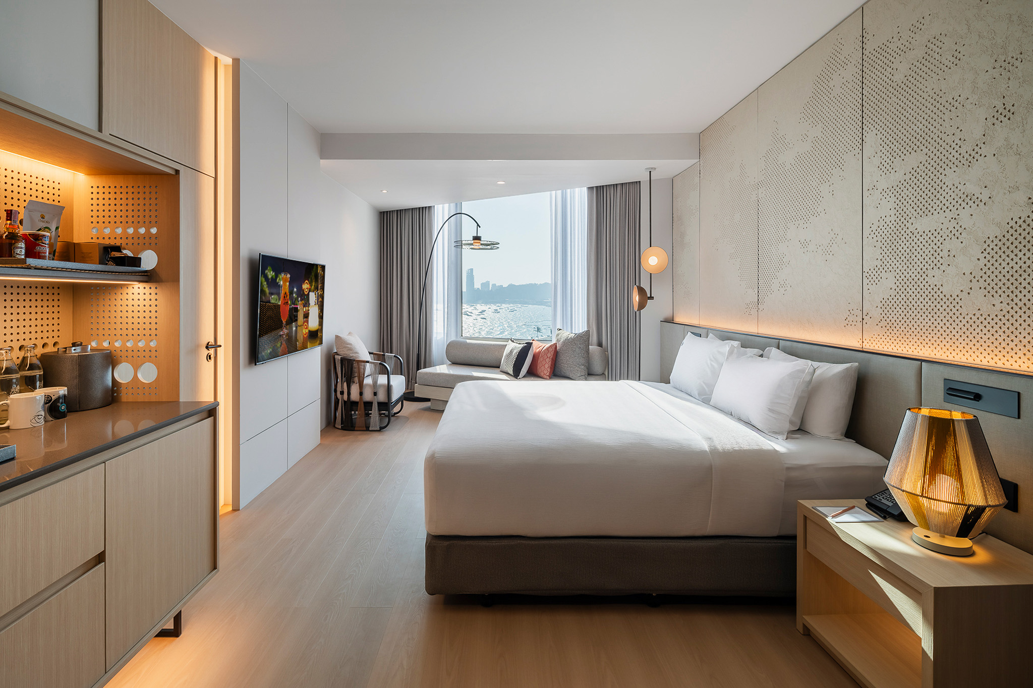 غرفة بسرير مزدوج أو سريرين منفصلين بإطلالة على البحر، Hard Rock Hotel Pattaya 6/8