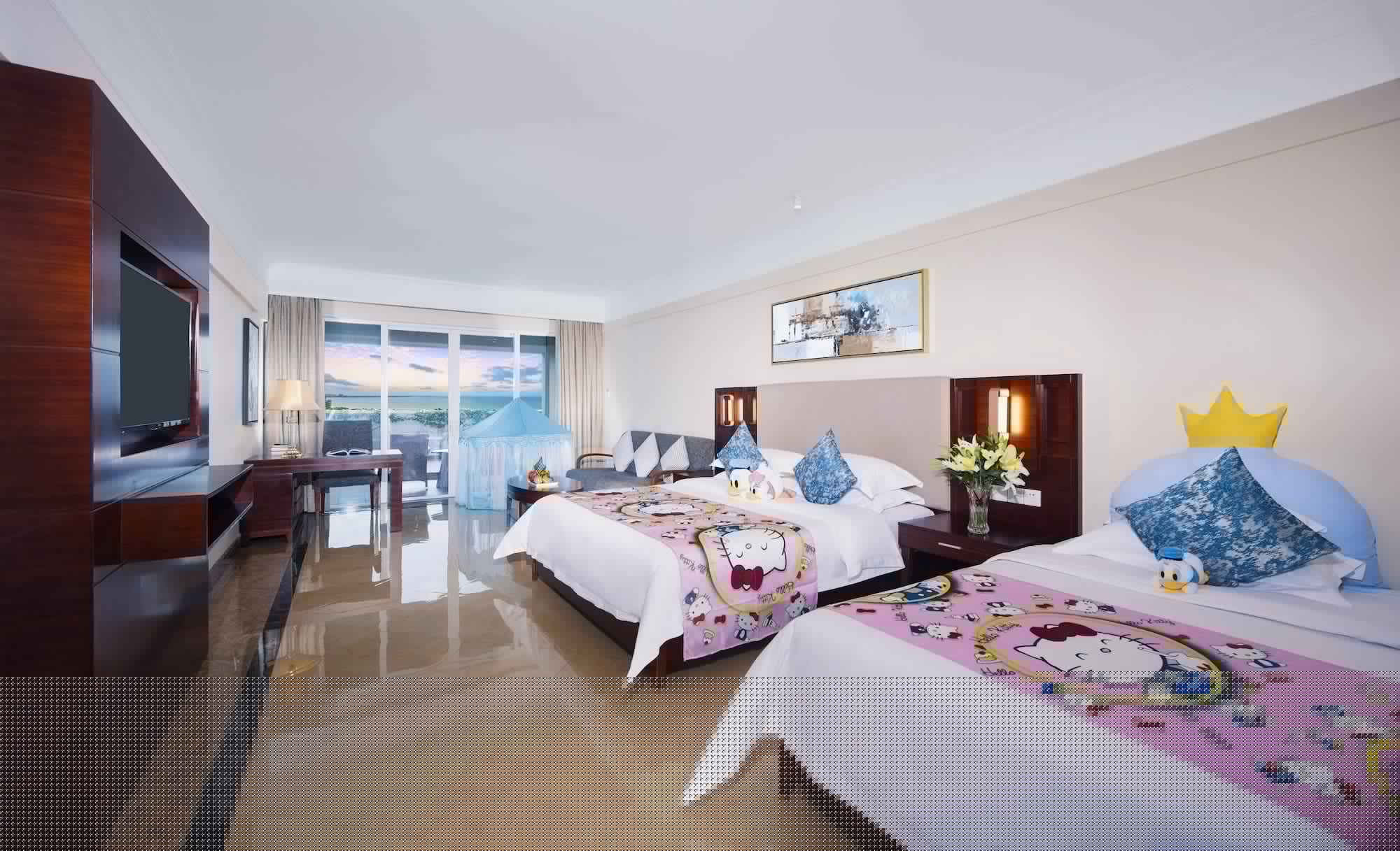 Kids Family, 1 King and 1 Single Beds, Ocean View