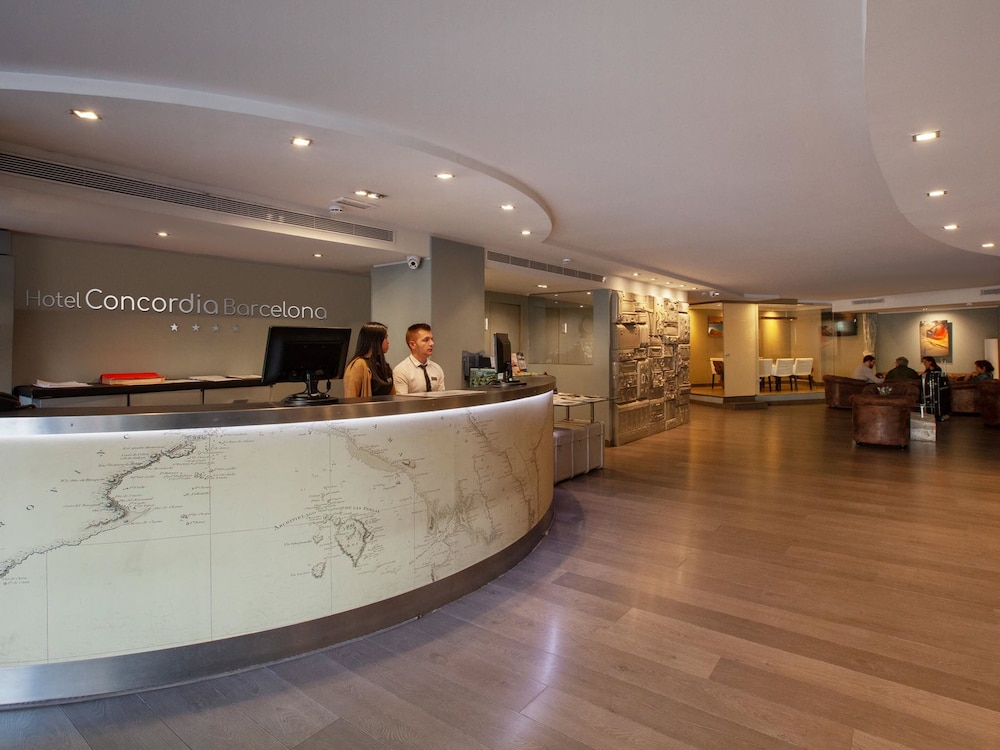 Lobby at Hotel Concordia Barcelona, BARCELONA