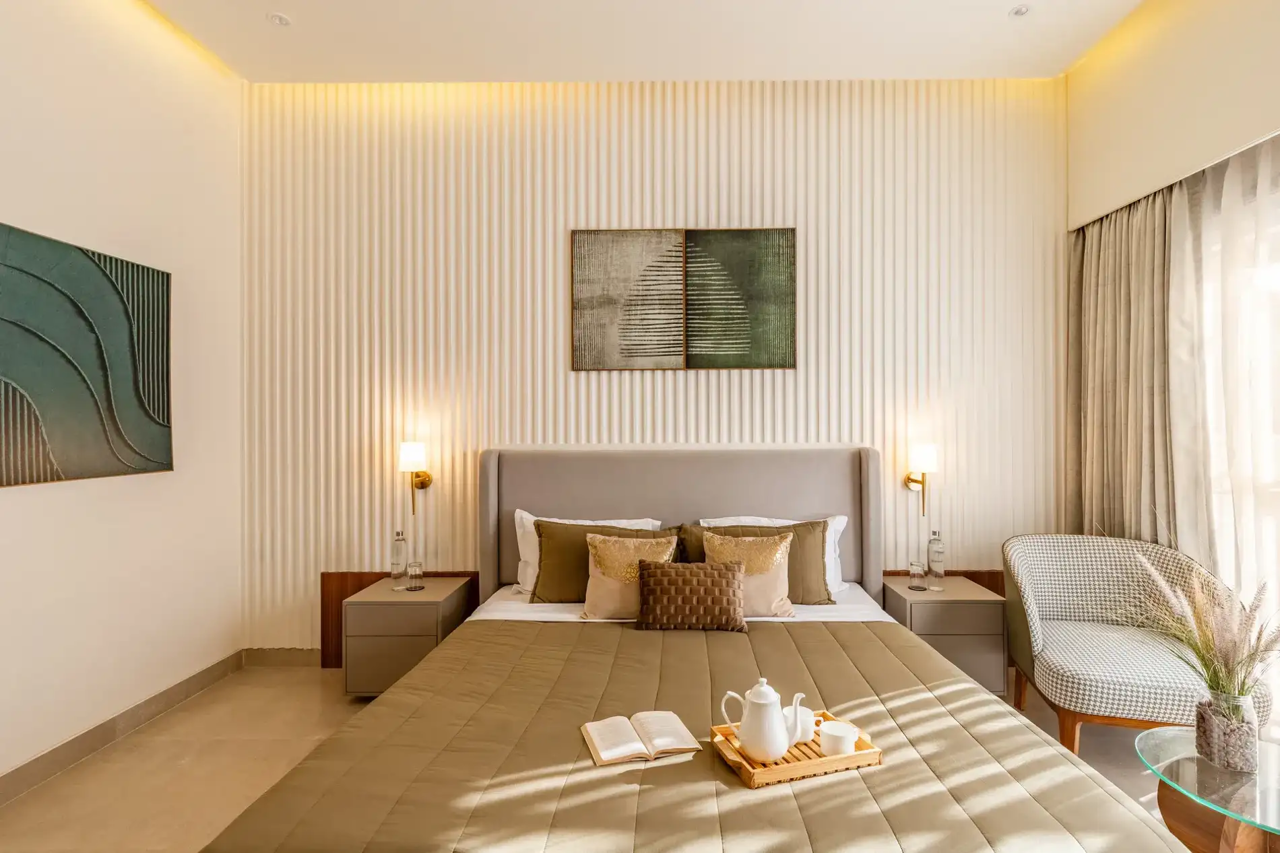 Room at ELIVAAS Luxe 3 BHK with Swimming Pool Shourya Eden, UDAIPUR