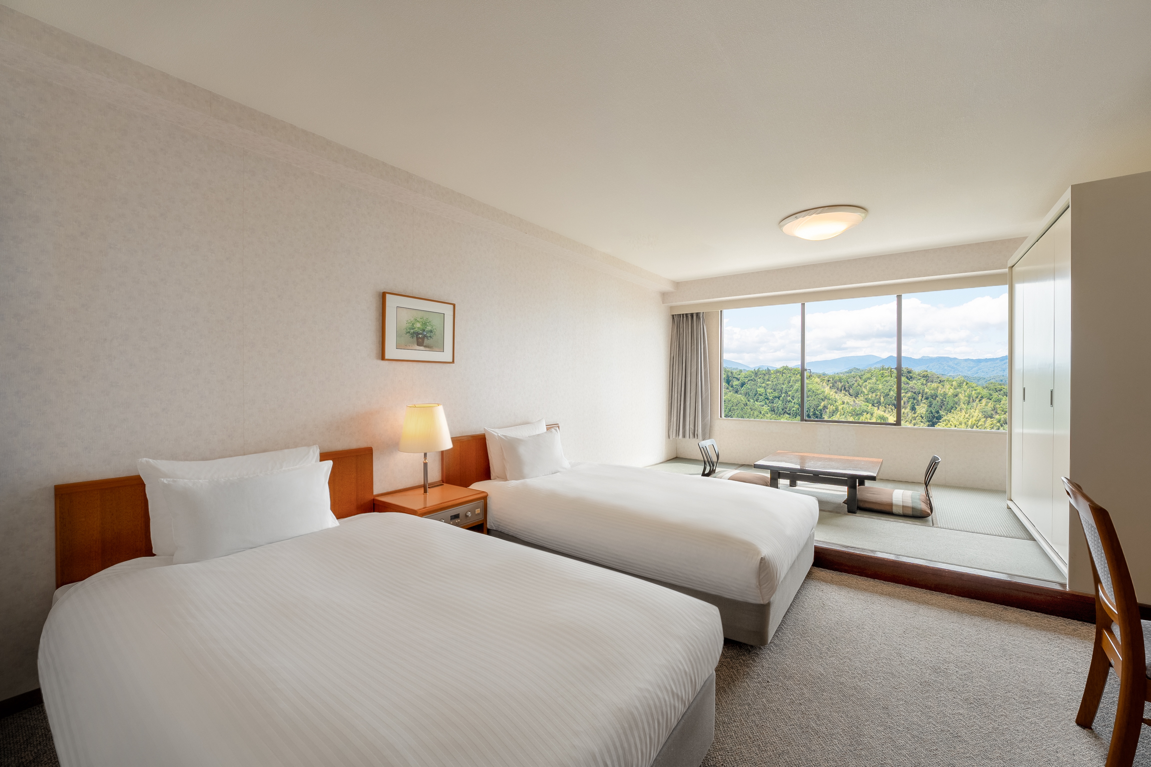 Japanese Western, Classic, Twin Beds, 2 Futon Beds, Ocean or Sea View