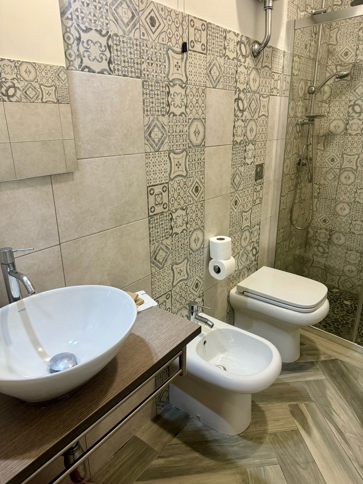 غرفة بسرير مزدوج أو سريرين منفصلين، Hotel Santuario Pompei 7/7