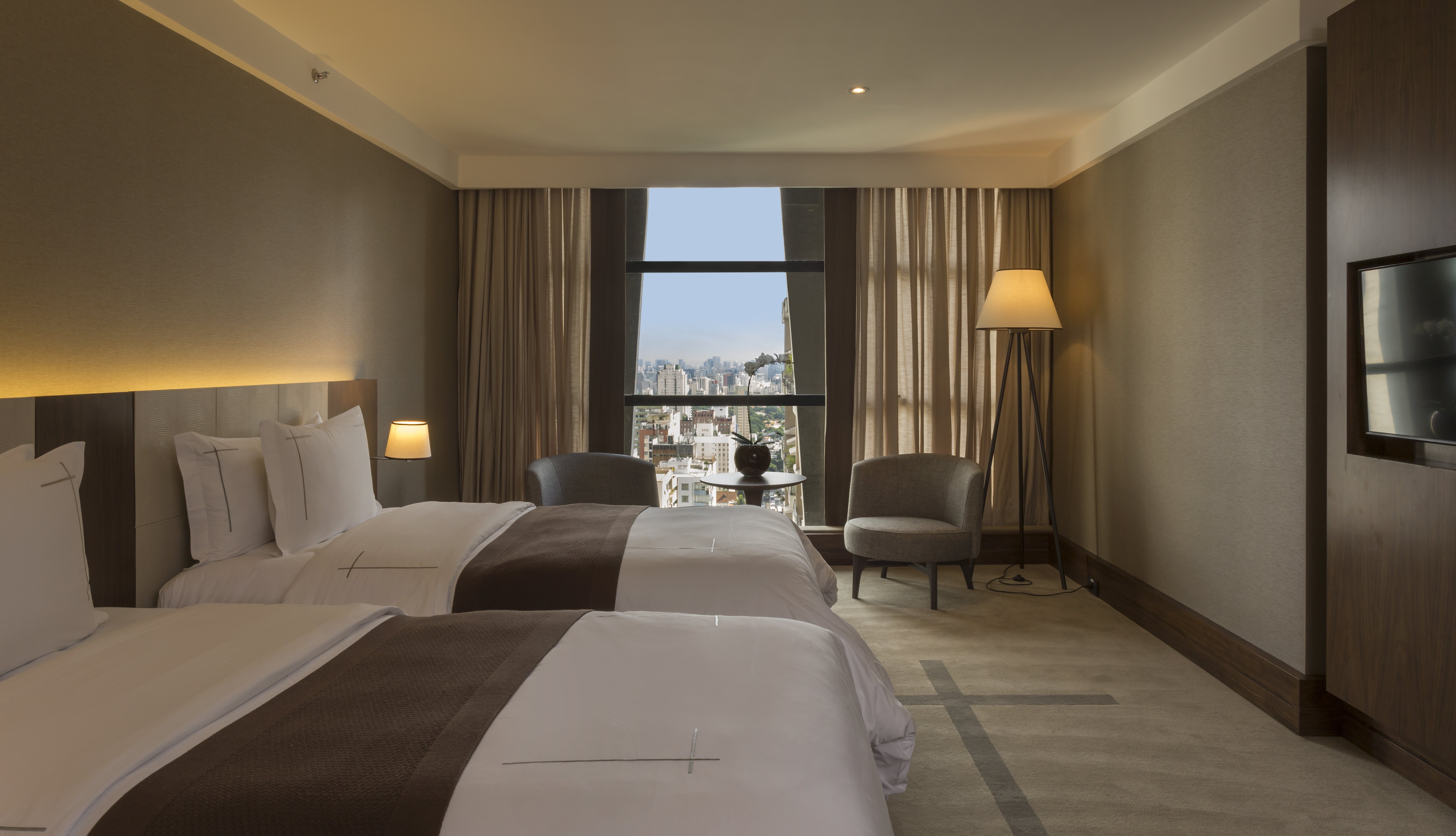Plus, Deluxe, Twin Beds, City View