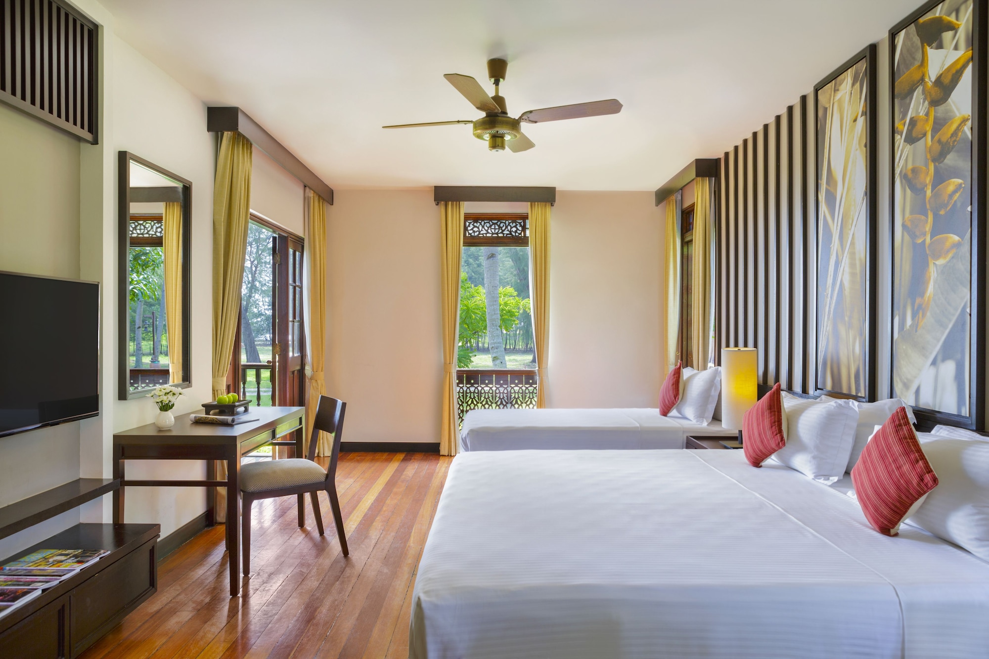 Garden, Family, 1 King and 1 Single Beds, Pelangi Beach Resort and Spa 2/5