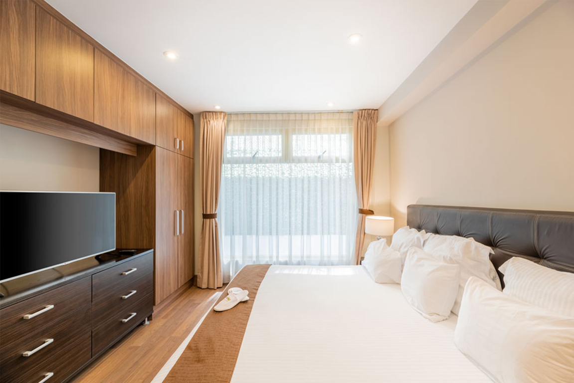 Interior, Apartment, Single, King Bed