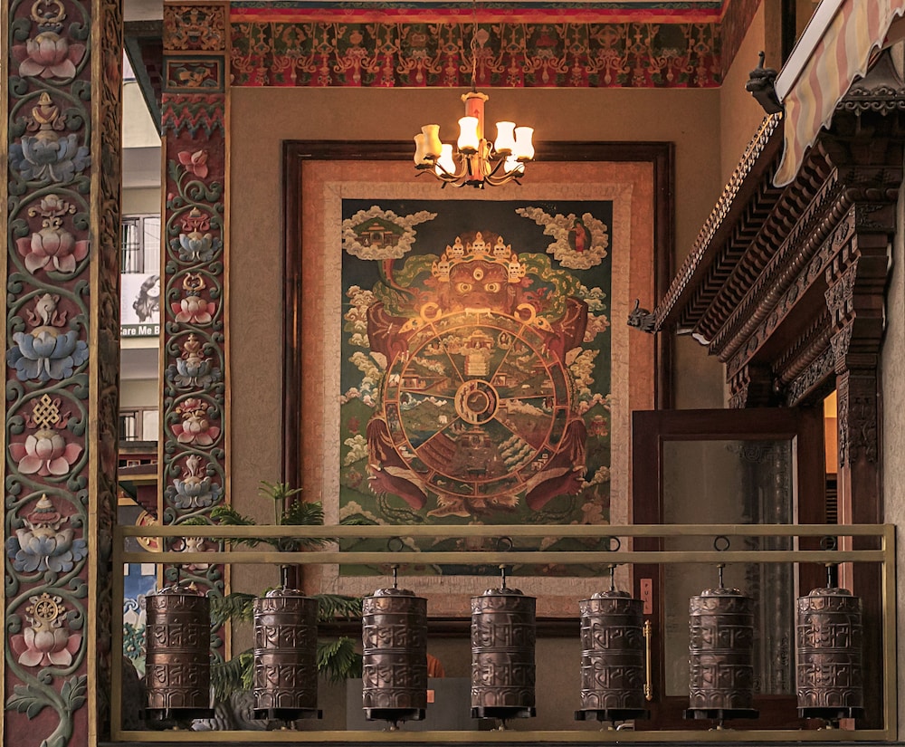 Lobby at Hotel Tibet International, KATHMANDU