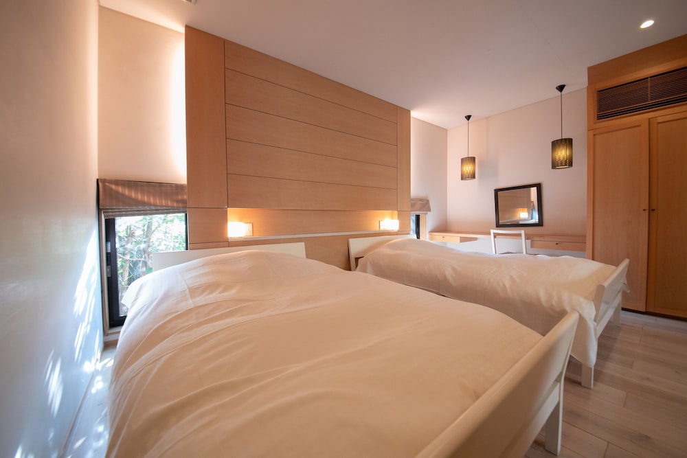 Japanese Western, Kin, Exclusive, Convertible Double Bed, 2 Futon Beds, Hot Spring Bath