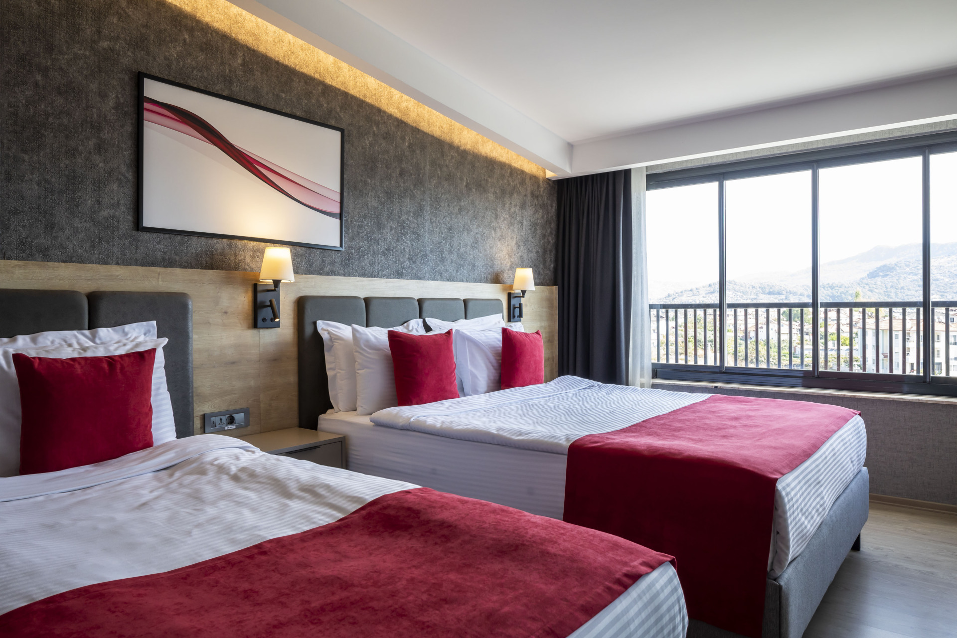 Standard, Twin Beds, French Bed, Land Side, Balcony، Ramada by Wyndham Dalaman 2/3