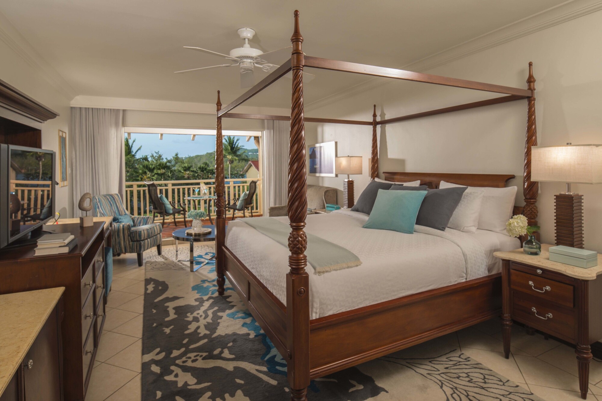 1 Bedroom, Caribbean, Tropical, Premium, King Bed, Partial Ocean View
