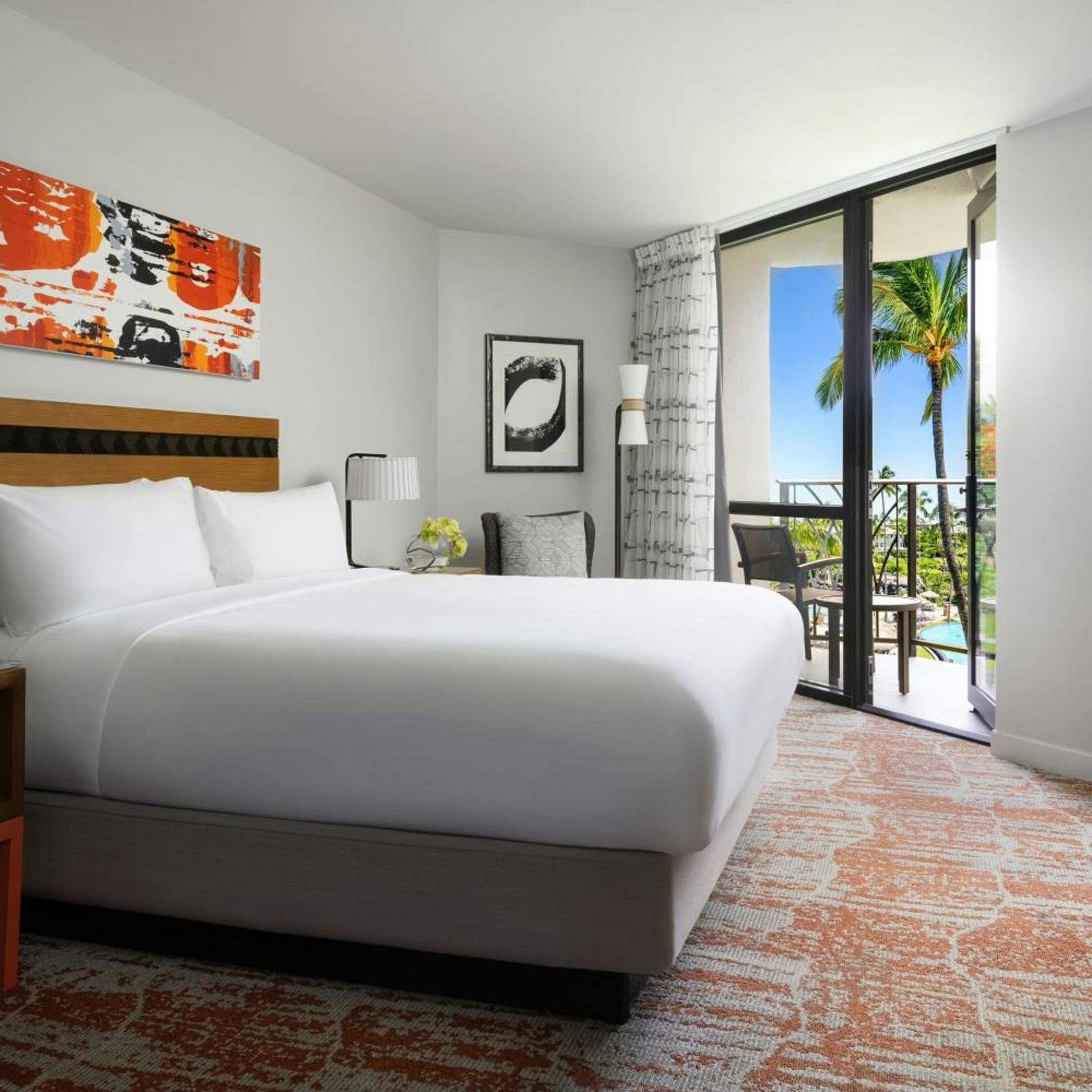 جناح بإطلالة على المسبح بغرفة نوم واحدة مع أريكة، Marriotts Waikoloa Ocean Club 3/6