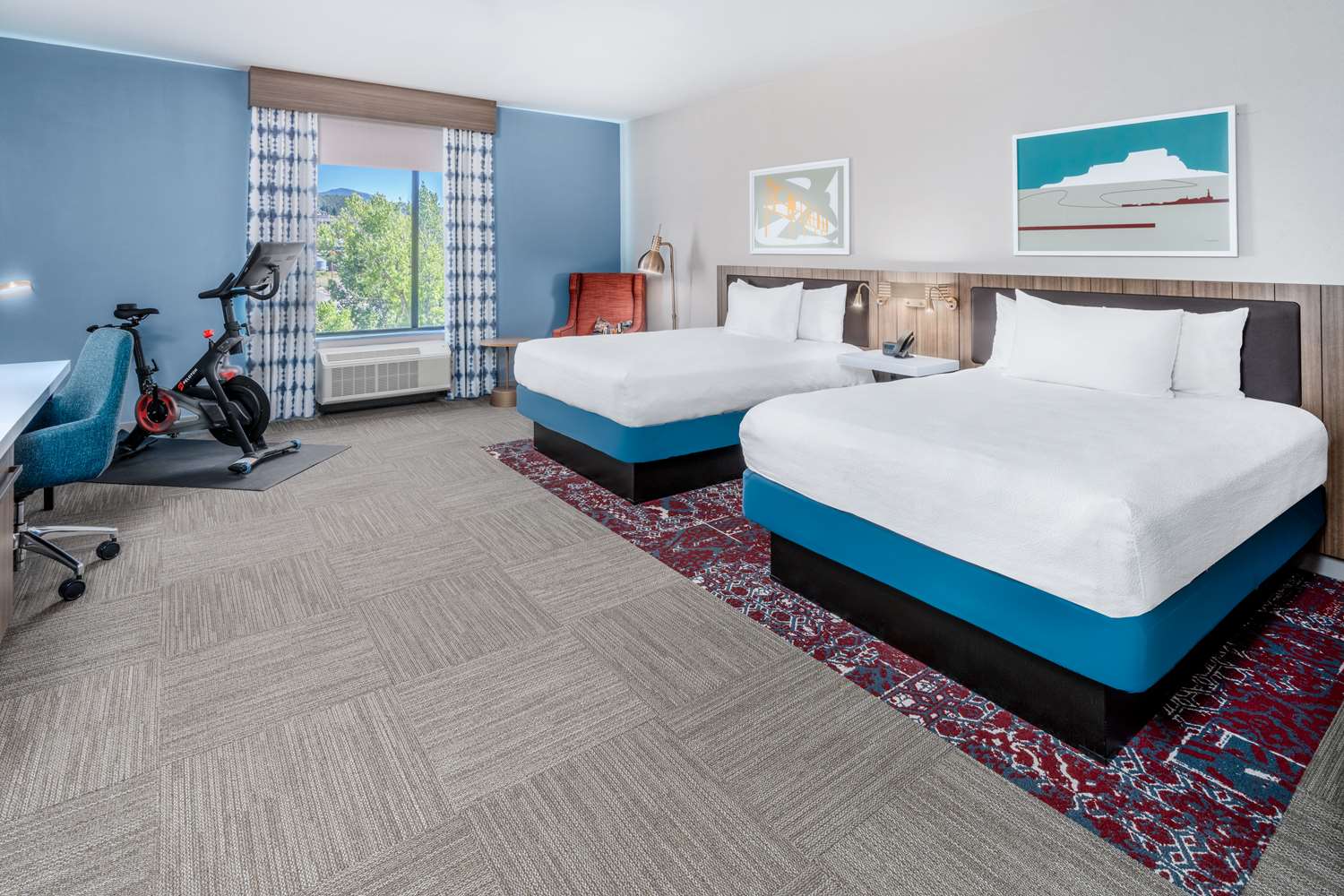 Fitness, 2 Queen Beds