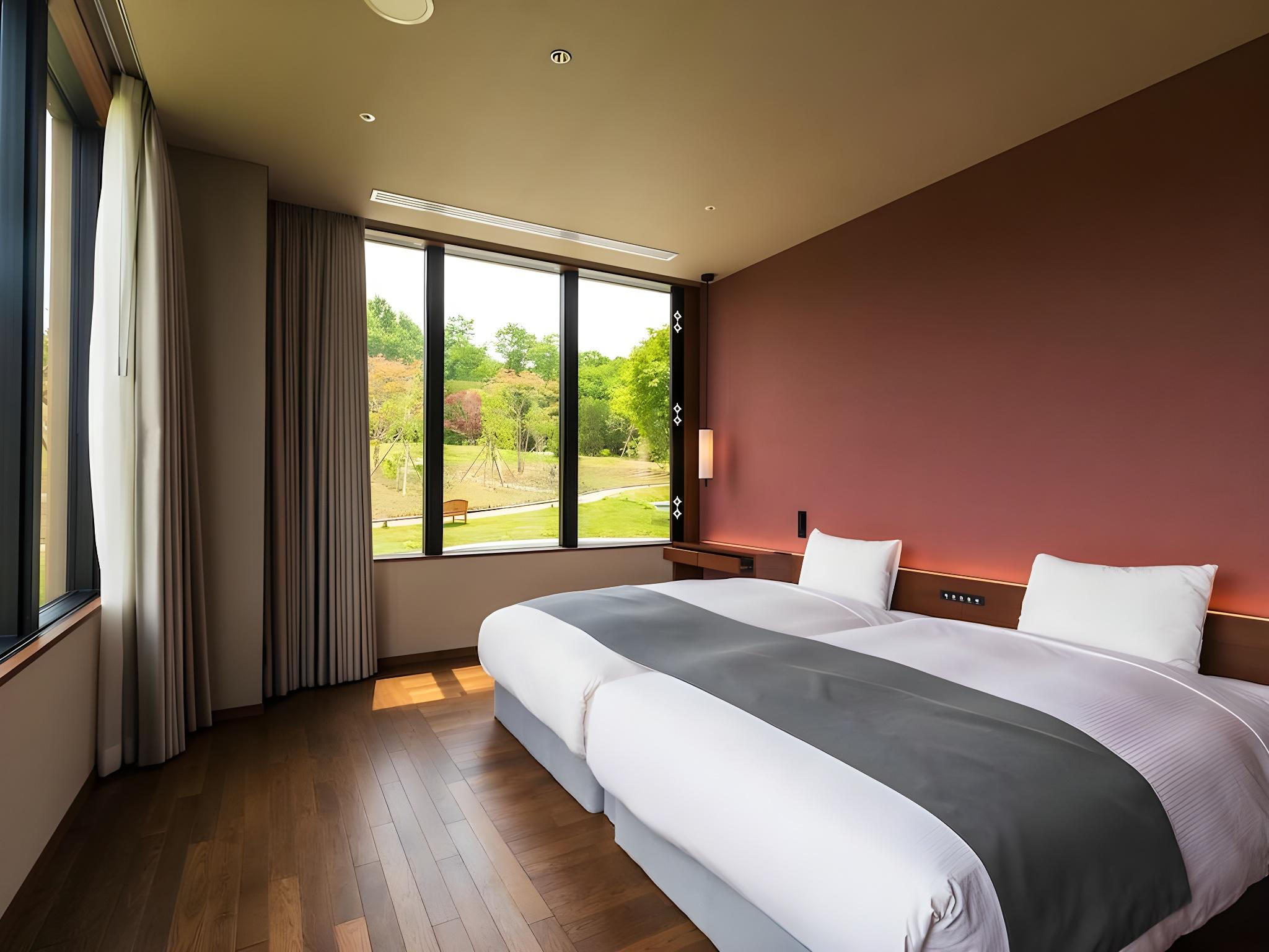 Design, Deluxe, Twin Beds, Outdoor Bath, East Wing