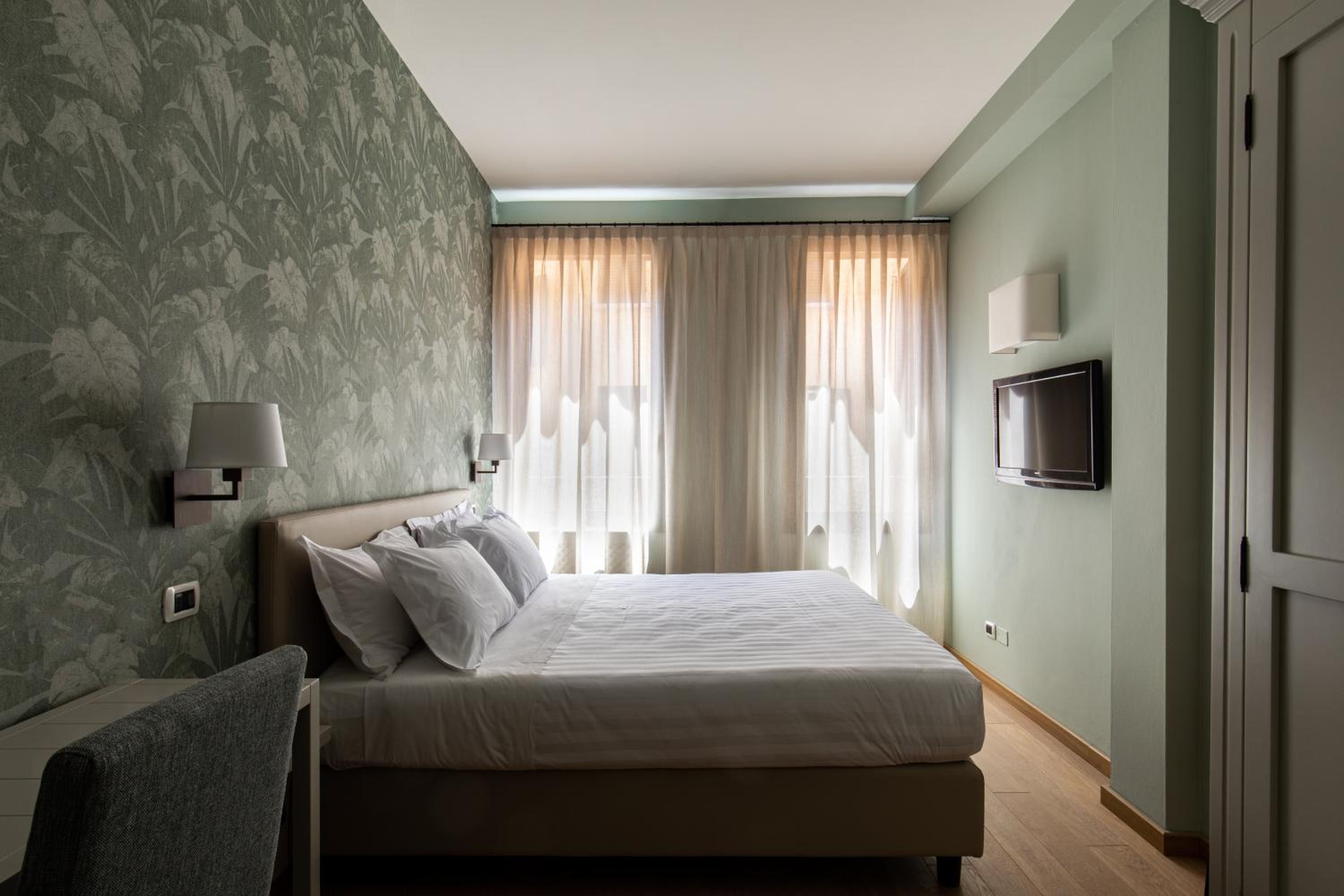غرفة بسرير مزدوج أو سريرين منفصلين، Porta San Mamolo Hotel 3/7