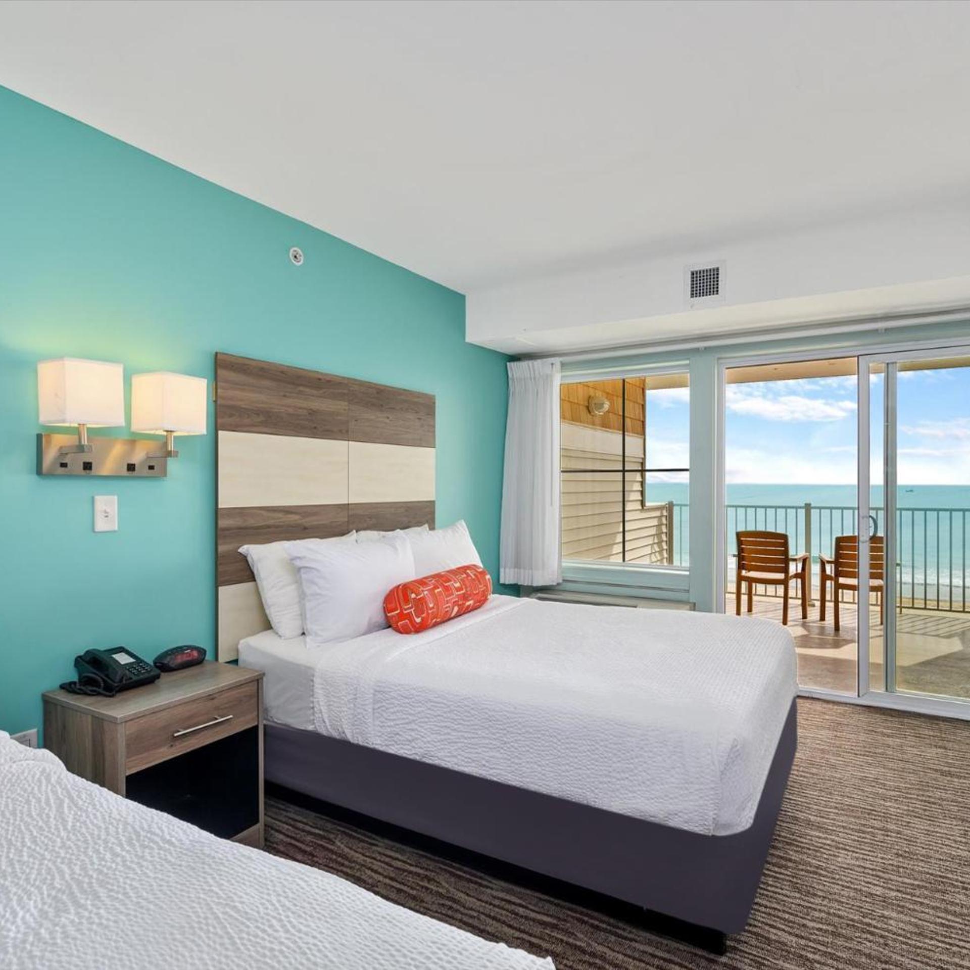 Room, 2 Double Beds, Ocean Front, Balcony, Kitchenette