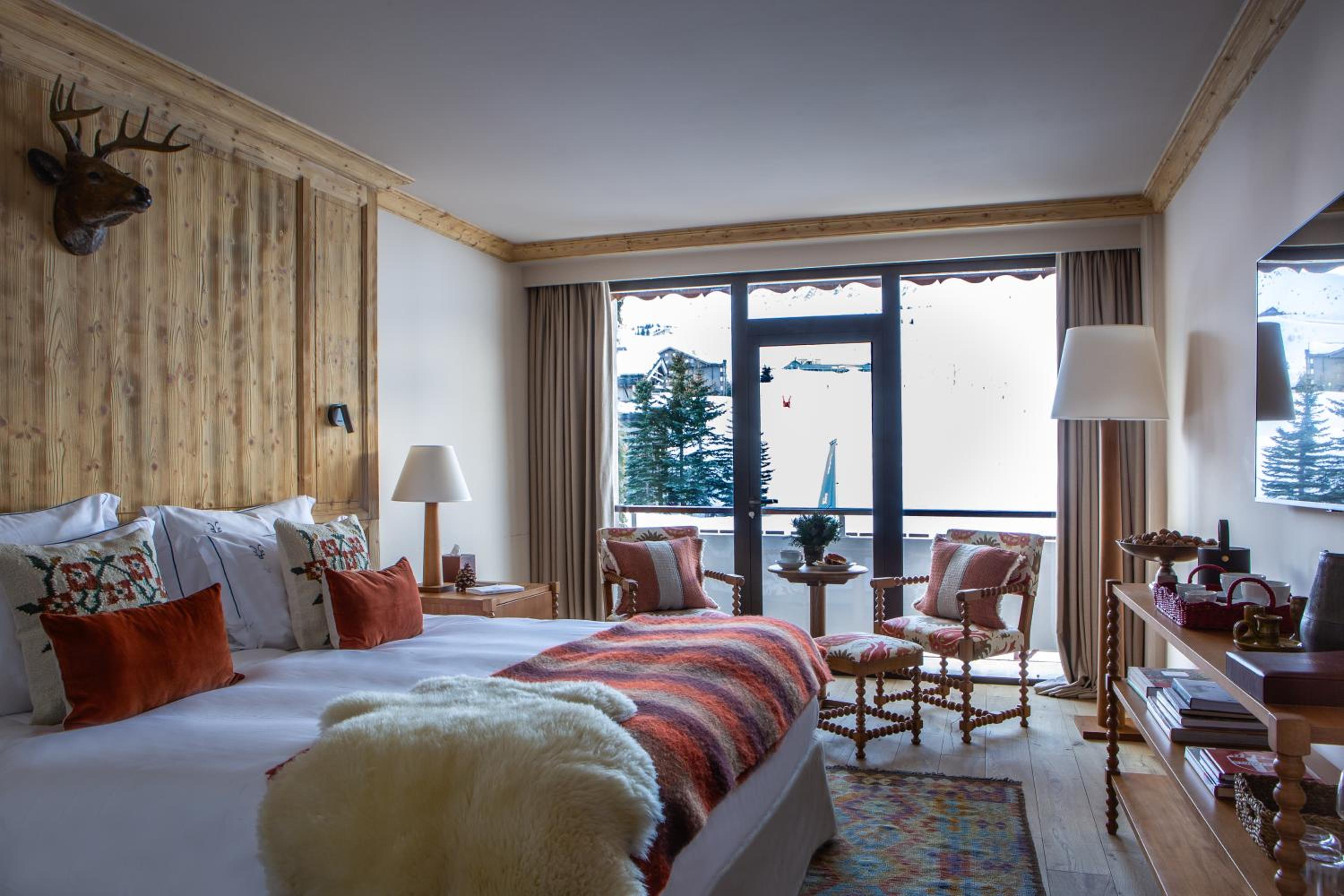 غرفة ديلوكس بسرير مزدوج أو سريرين منفصلين بإطلالة على الجبل، ALPES HOTEL PRALONG 4/10