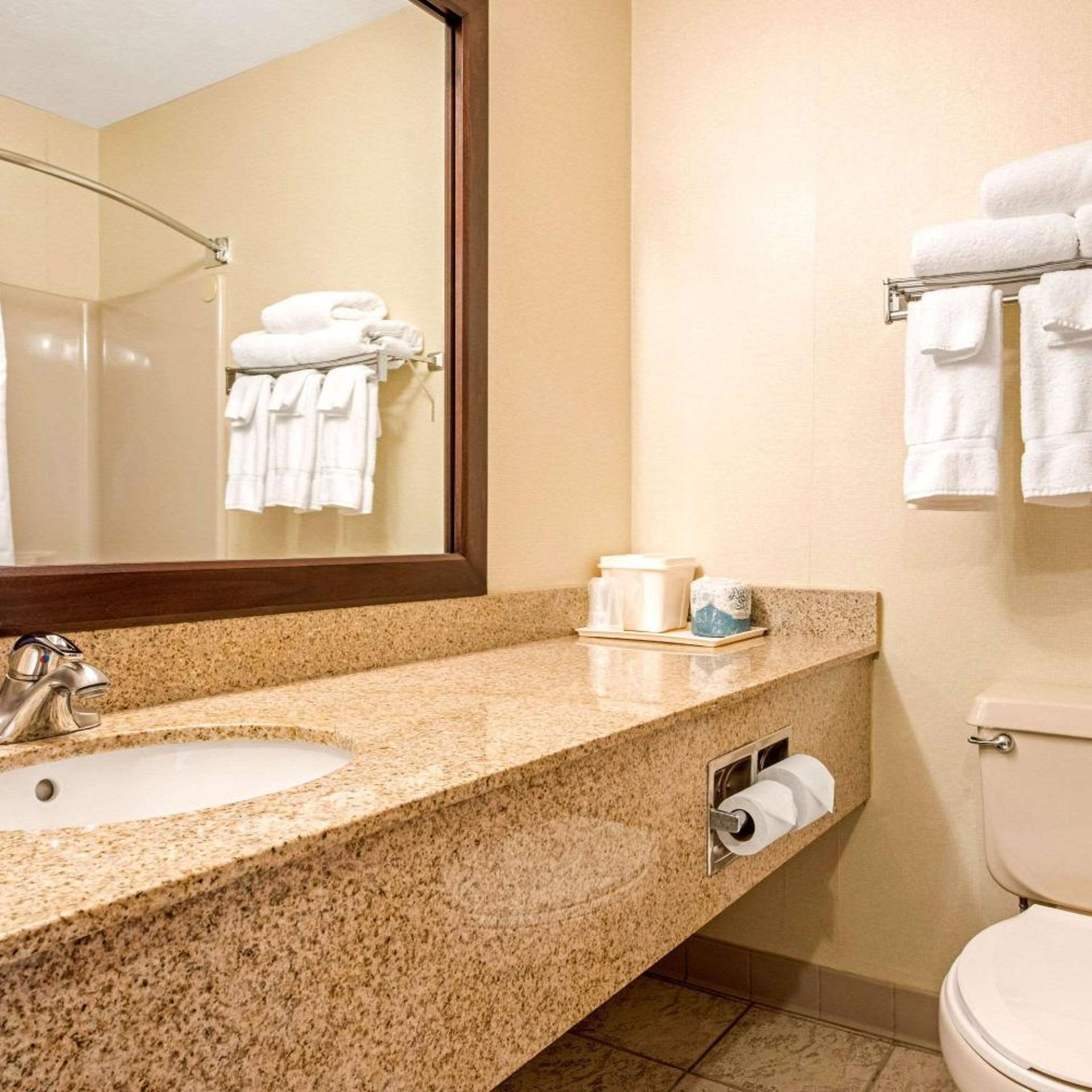 جناح بسرير كينج مع أريكة بحوض جاكوزي، Quality Inn & Suites New Castle 4/6