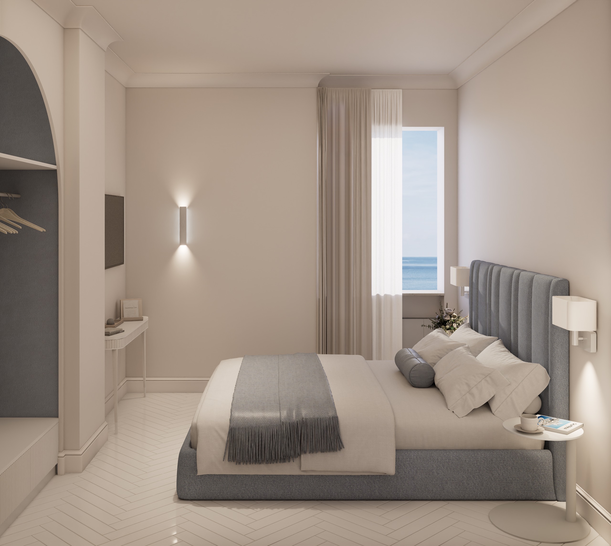 Deluxe, Double Bed, Sea View