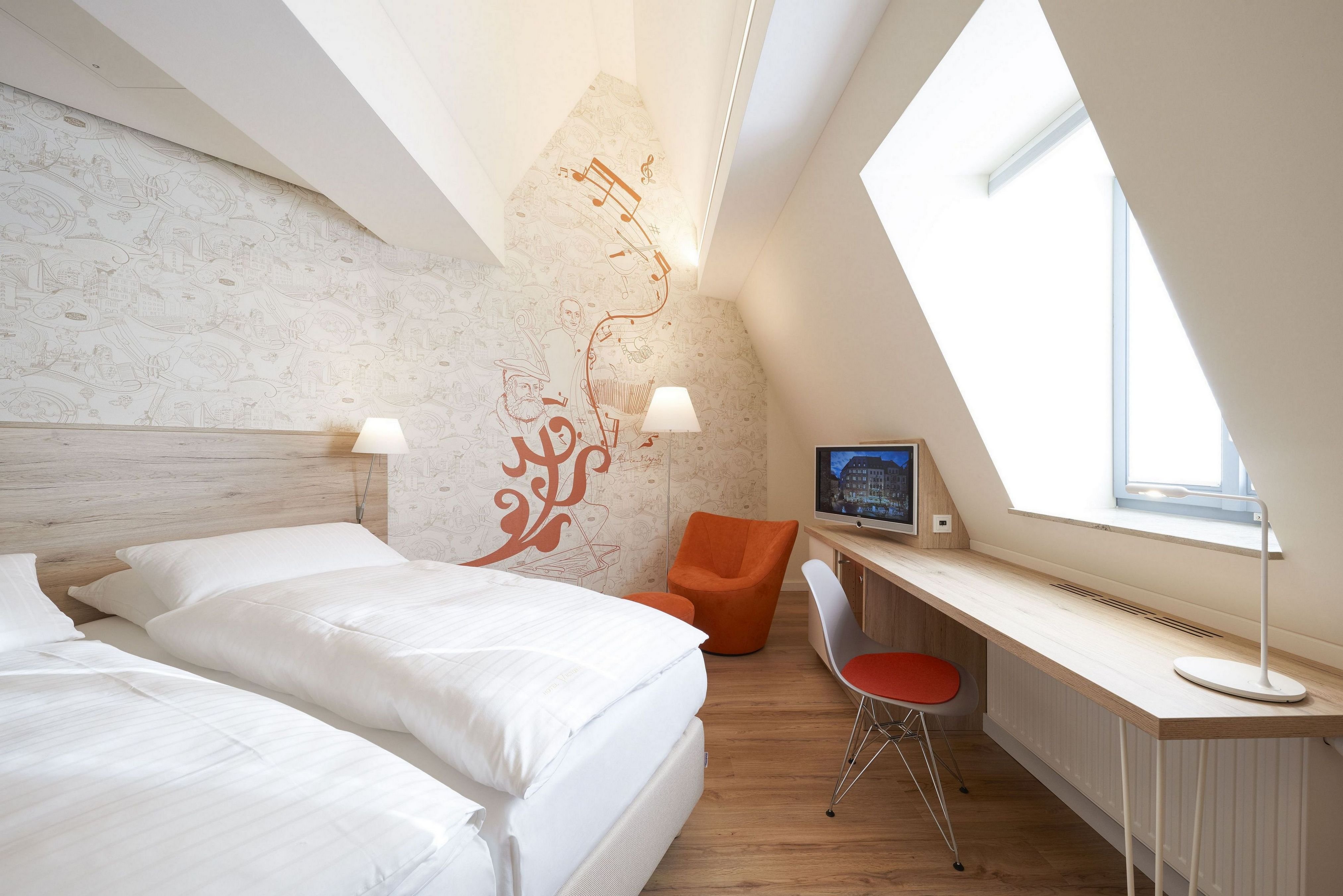 Room, Double Bed, Attic