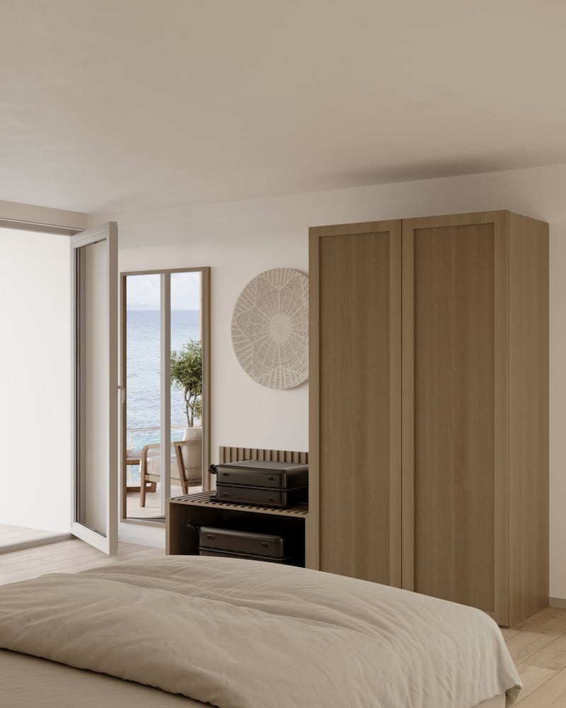 Deluxe, Twin Beds, 1 King and 1 Single Beds, Ocean View