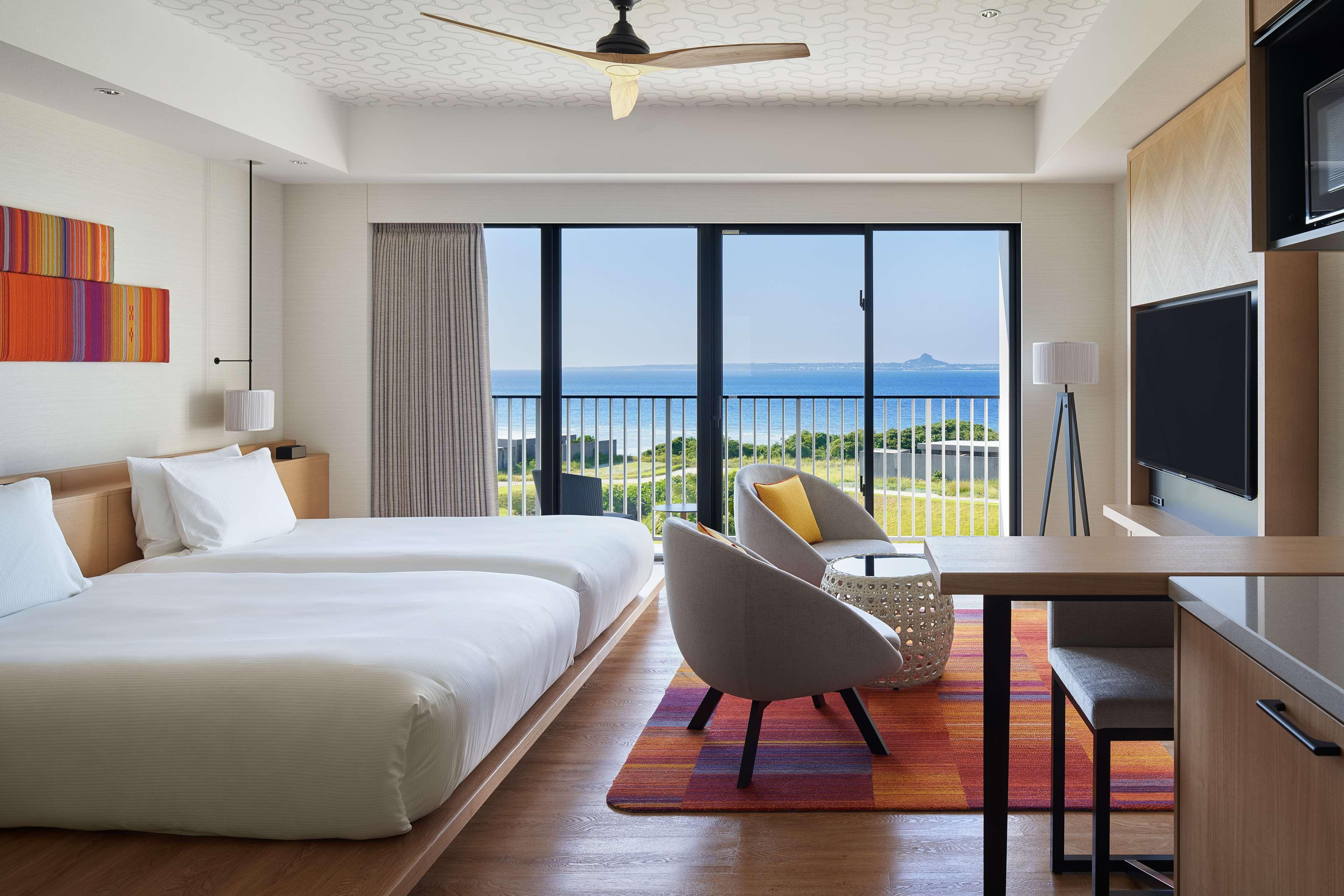 Studio, 2 Double Beds, Ocean View, Low Floor