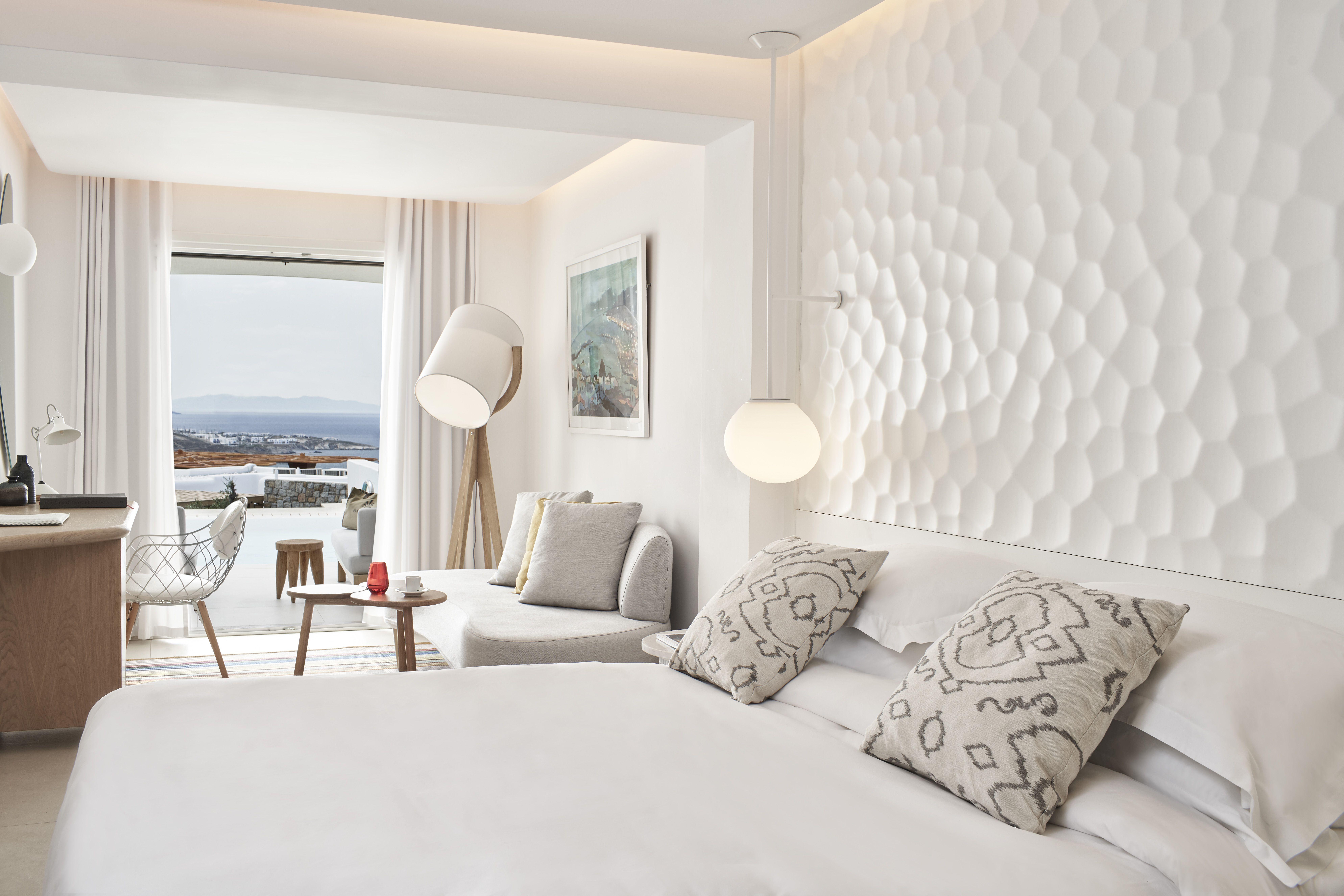 Deluxe, Double Bed, Pool and Sea View