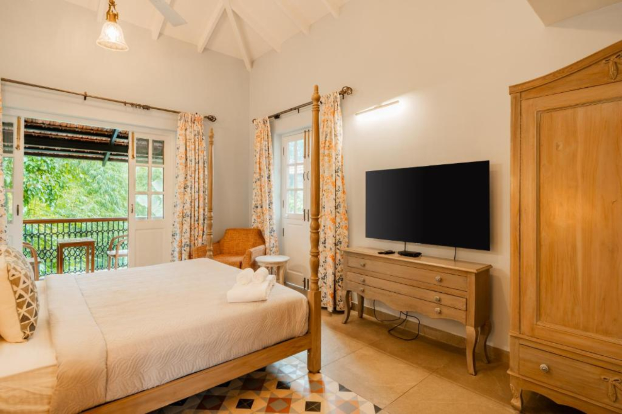 Room at ELIVAAS Orion 3-BHK Villa With Private Pool, Arpora