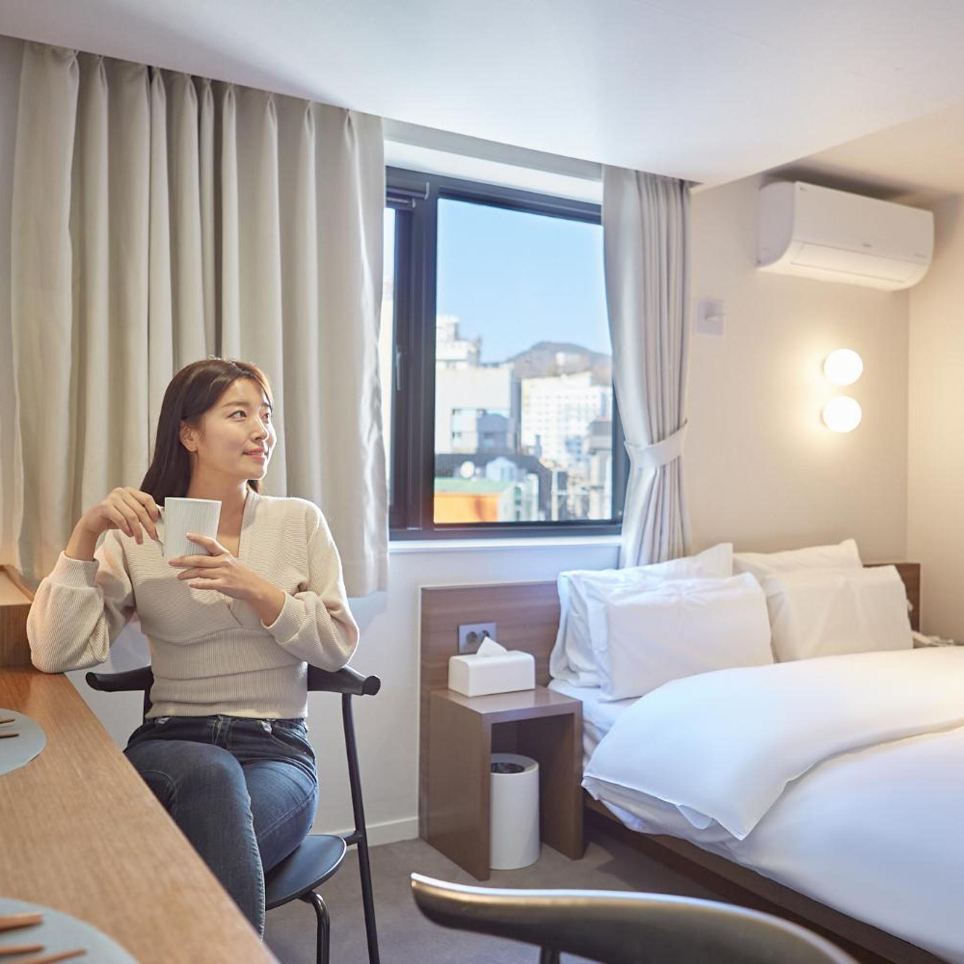 غرفة ديلوكس بسرير مزدوج، Hotel Yaja Nampo Lotte 4/9