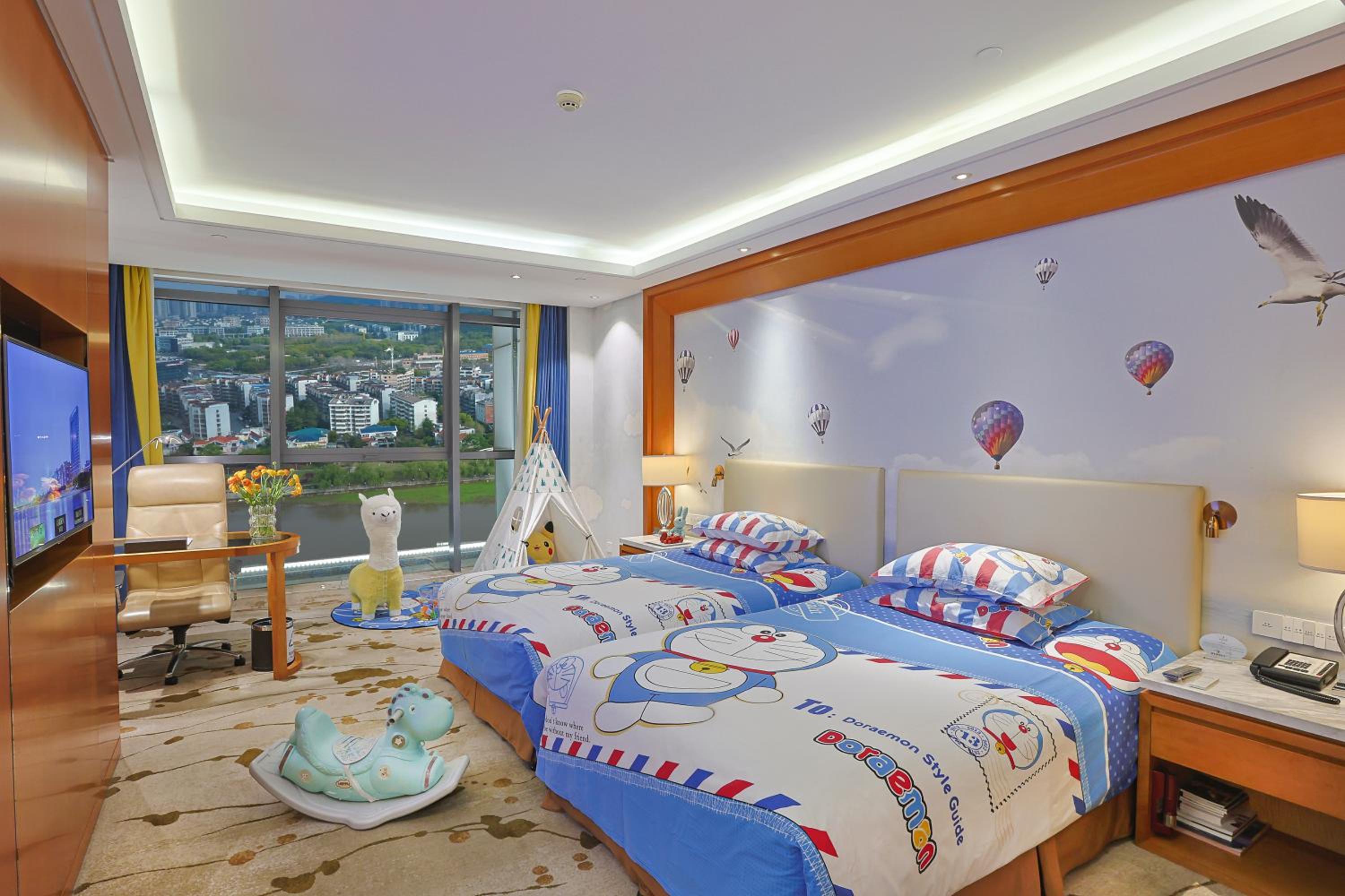 غرفة عائلية بإطلالة على النهر، Yiwu Shangcheng Hotel 5/10