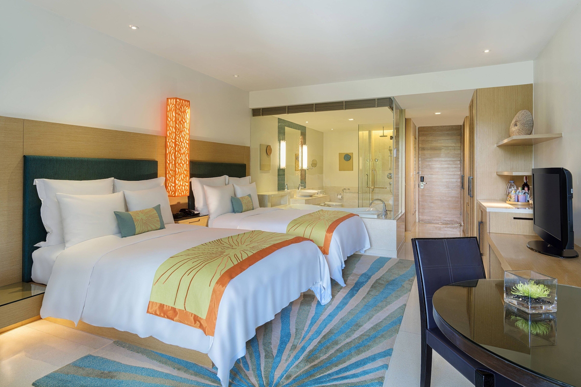 Room, 2 Double Beds, Lagoon View, Balcony