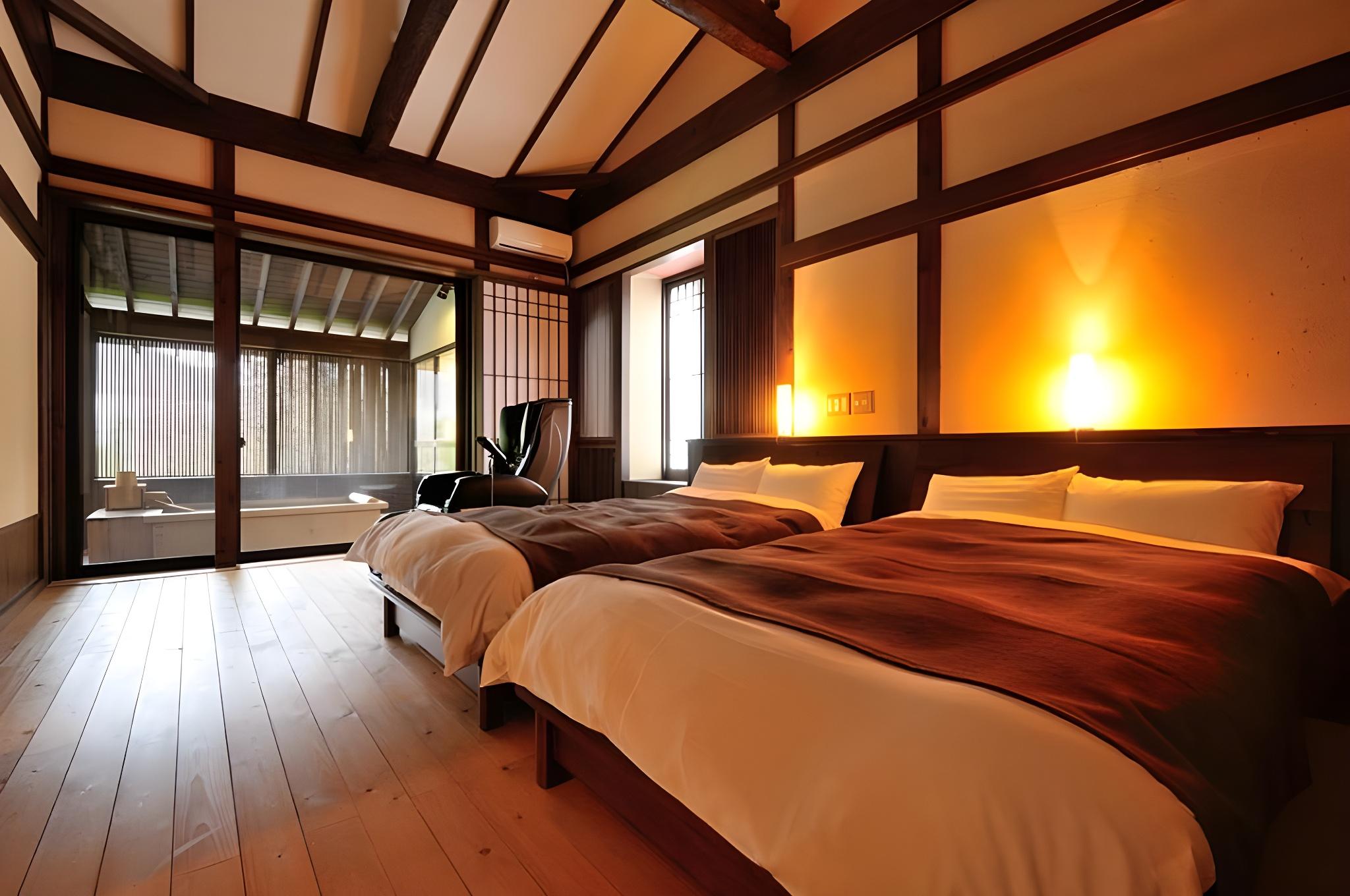 Japanese, 2 Double Beds, Outdoor Bath