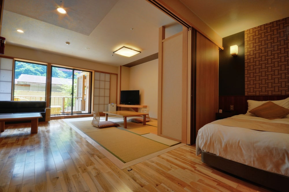 Japanese Western, Yuan, Deluxe, Twin Beds, 3 Futon Beds, Outdoor Bath