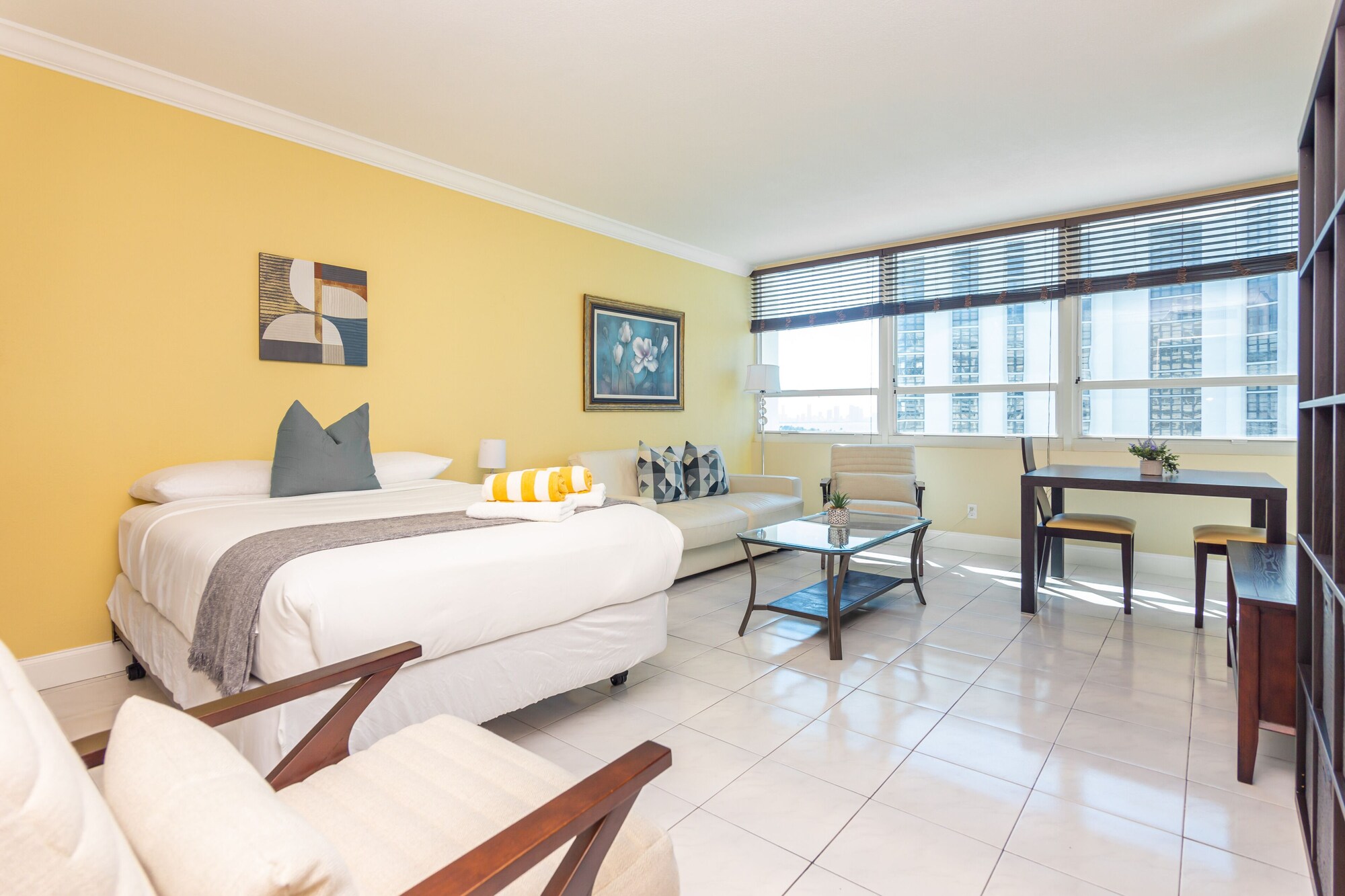 City, Quadruple, Double Bed, Sofa