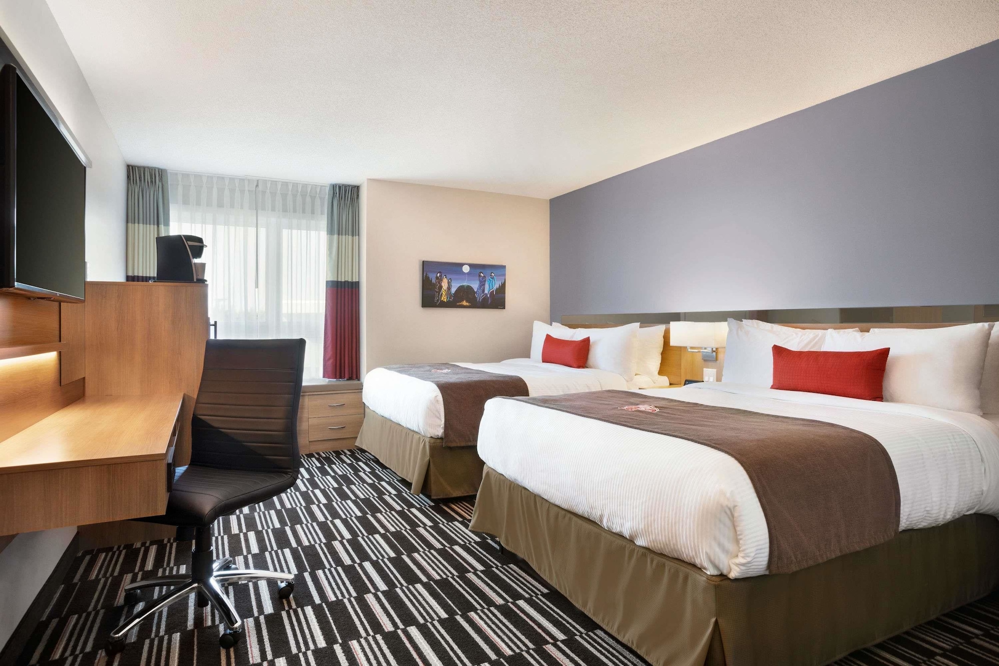 Room, 2 Queen Beds, Bath and Shower