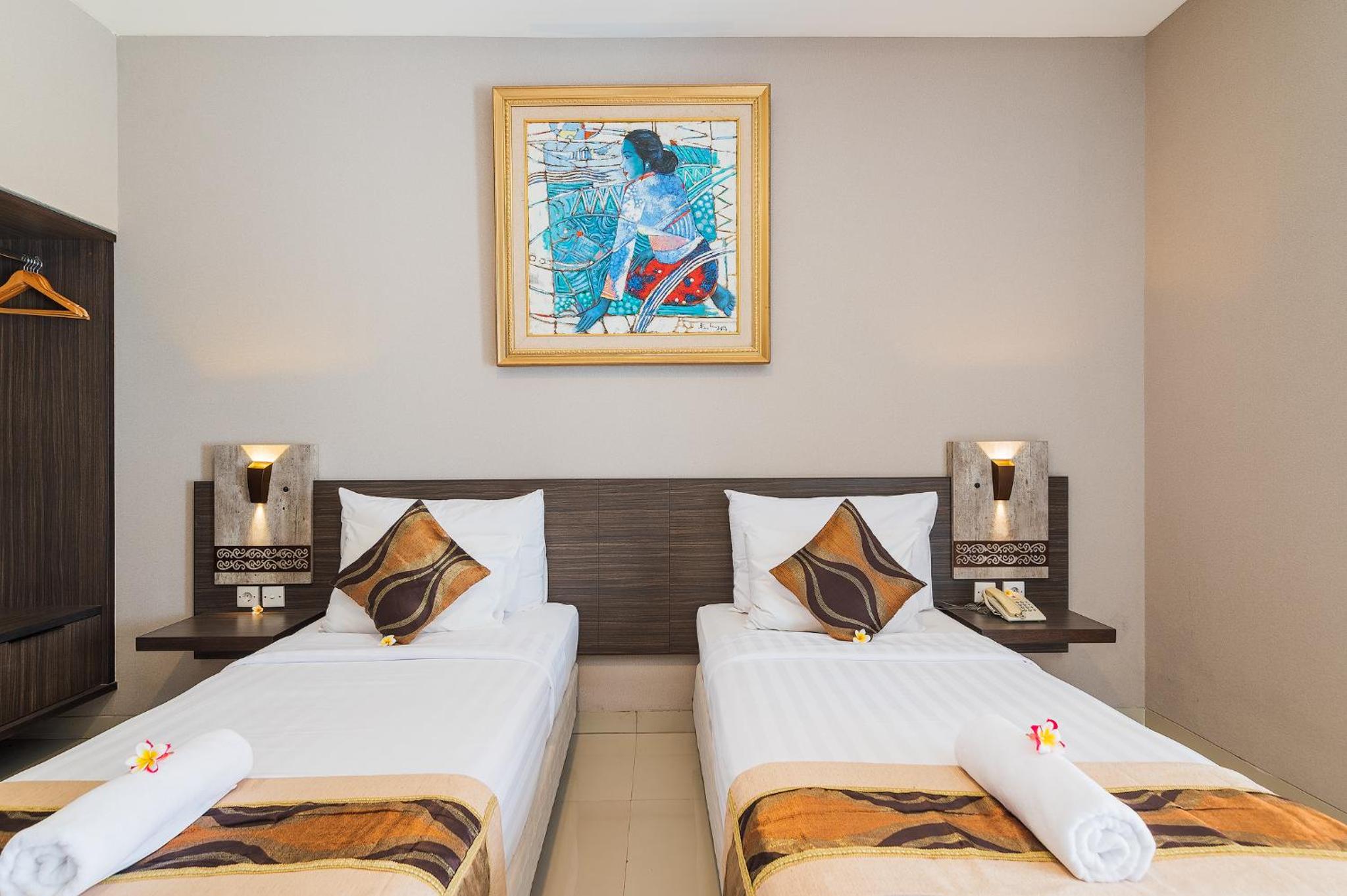 غرفة ديلوكس بسريرين منفصلين بإطلالة على البحر، Padma Sari Hotel 6/10