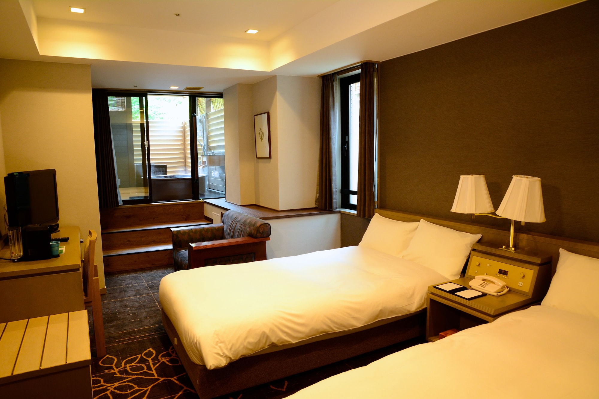 Deluxe, Twin Beds, Outdoor Bath