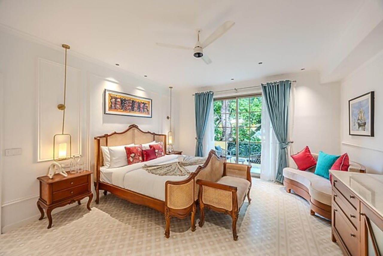 Room at ELIVAAS Kensho Villas Colva 4 BHK Villa With Pvt Pool, Fatona