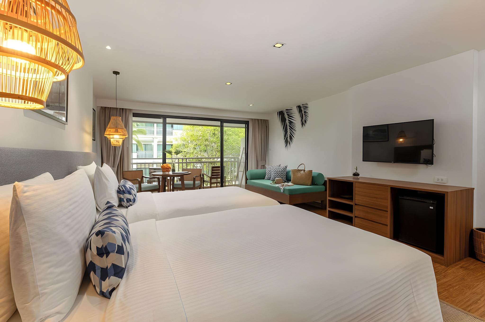 Garden, Premier, Single Bed, Balcony
