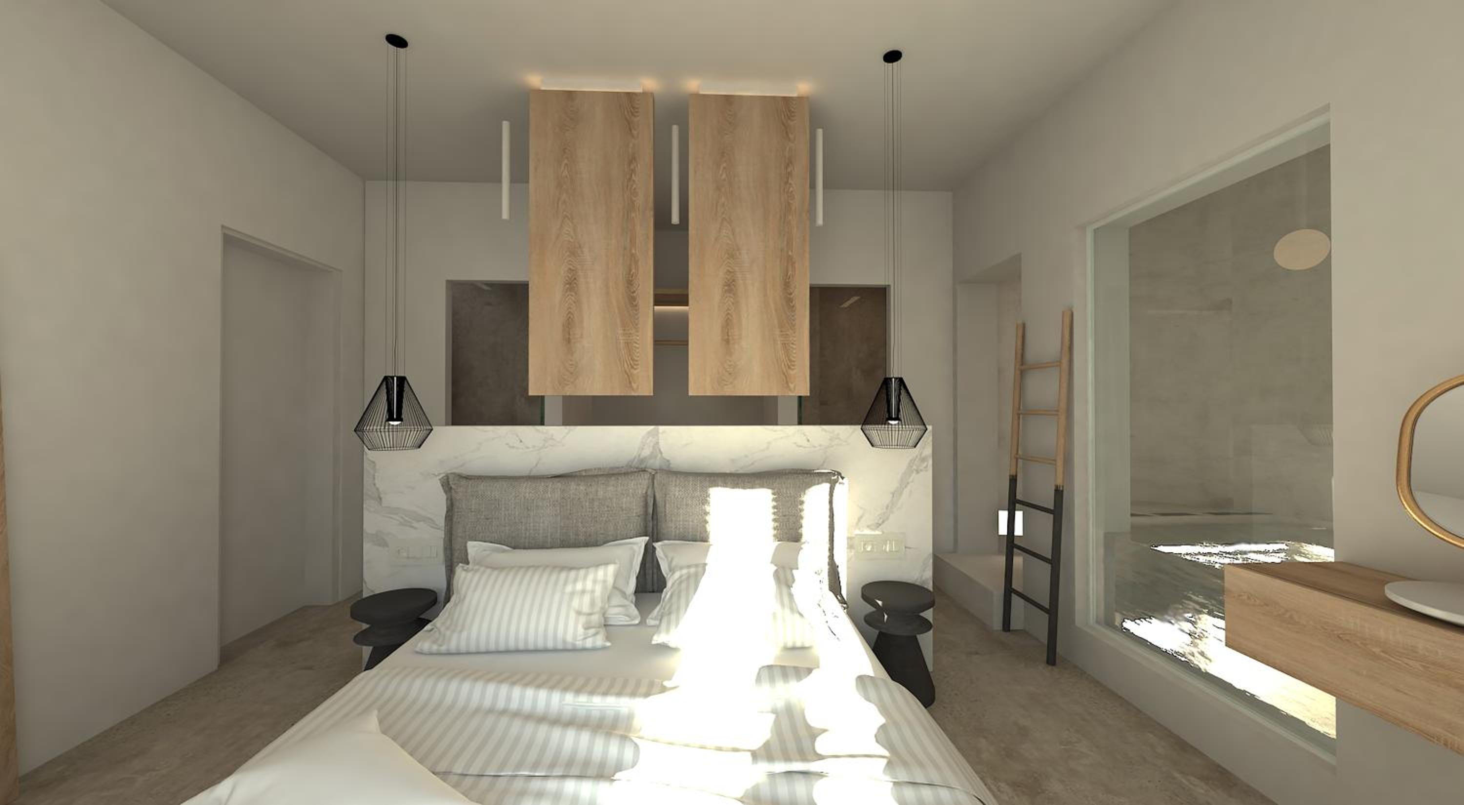 Superior, Double Bed, Sea View, Indoor Jetted Tub، Apiro Mykonos 5/10
