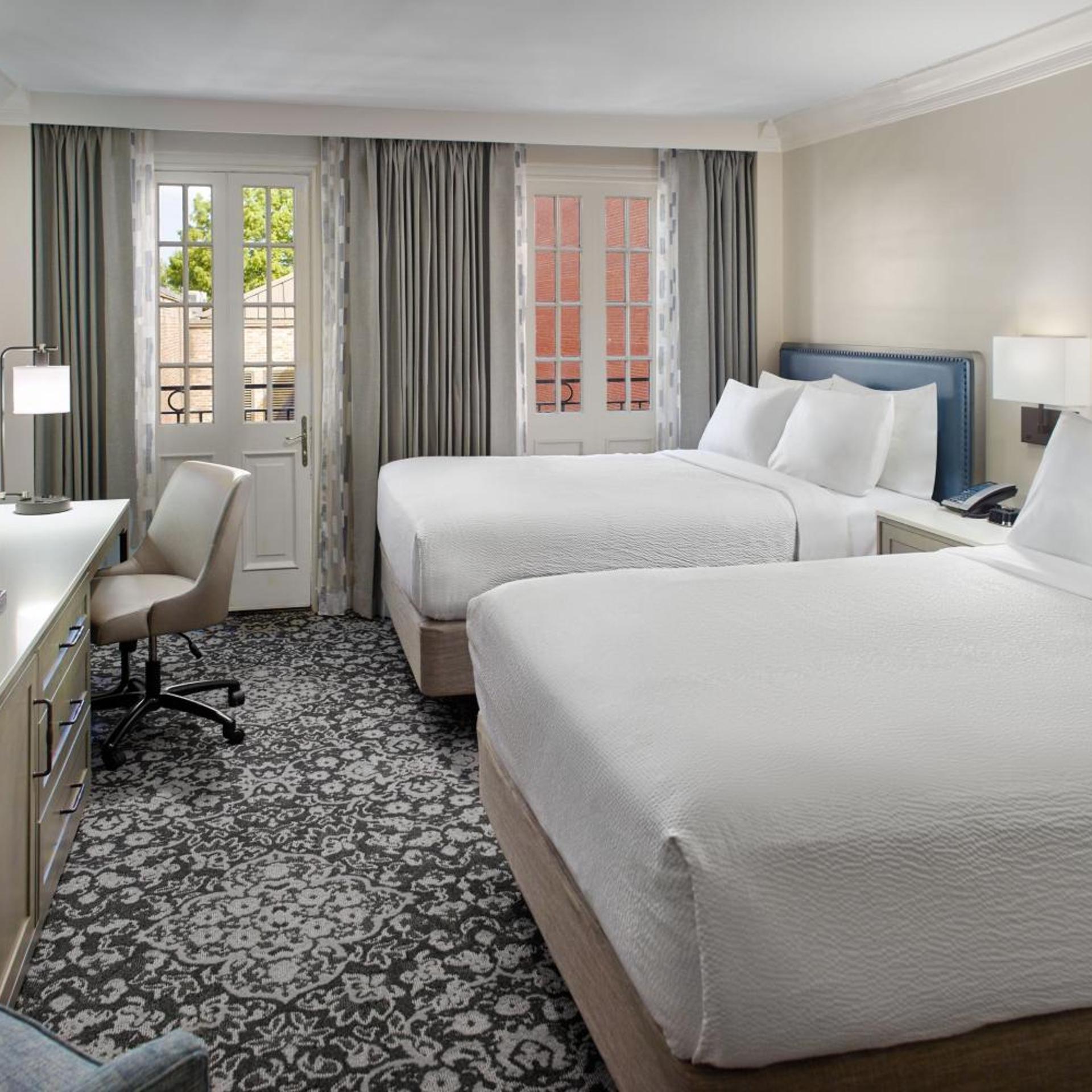Guest Room, Deluxe, 2 Double Beds, Street View, Balcony