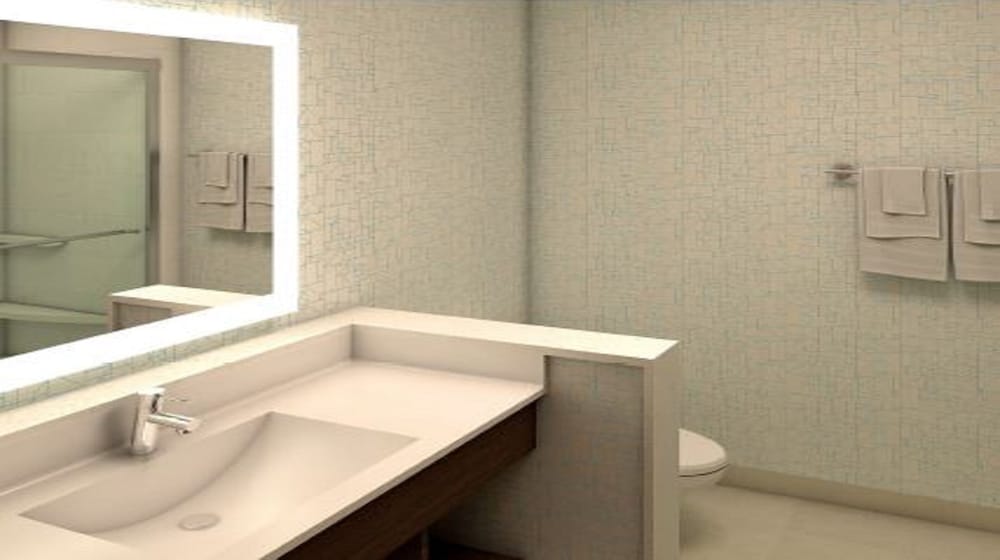 غرفة قياسية بسرير كينج بإطلالة على المسبح، Holiday Inn Express Fullerton Anaheim 5/5
