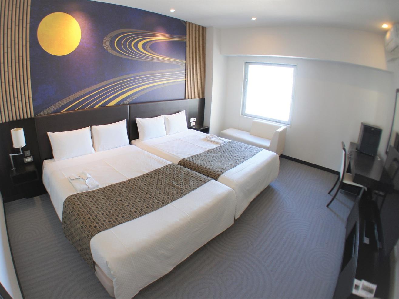 Deluxe, Twin Beds, with View, Bathtub, High Floor