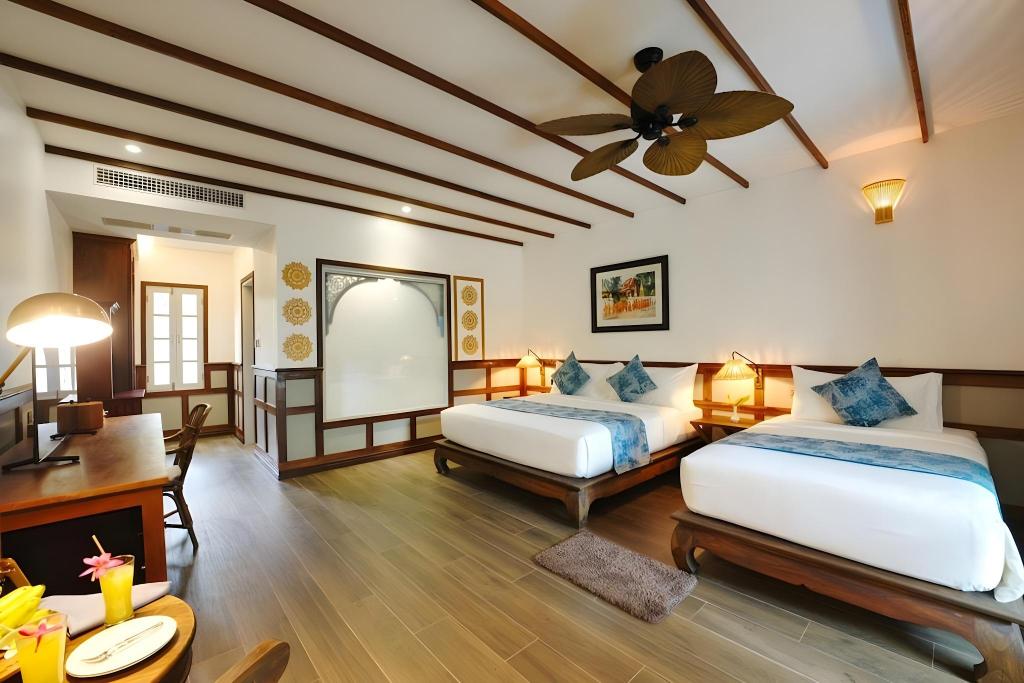 غرفة بسريرين منفصلين بإطلالة على المسبح، Mybanlao Hotel 2/10