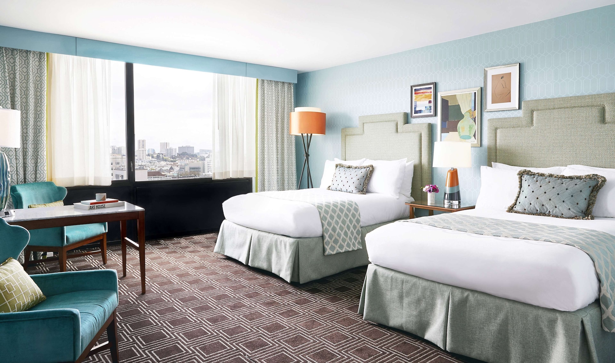 Room, 2 Double Beds, Skyline View, City View, Kitchenette