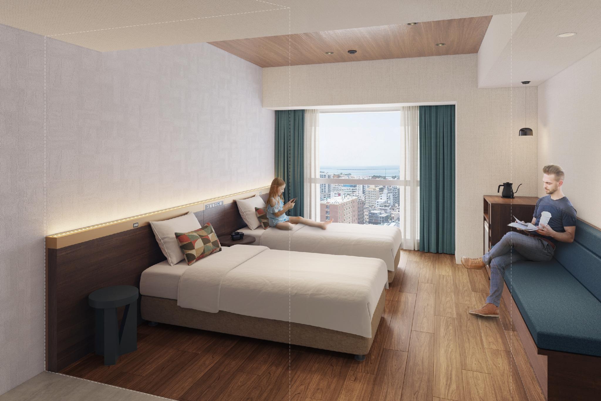 Deluxe, Triple, Twin Beds, Sky Floor