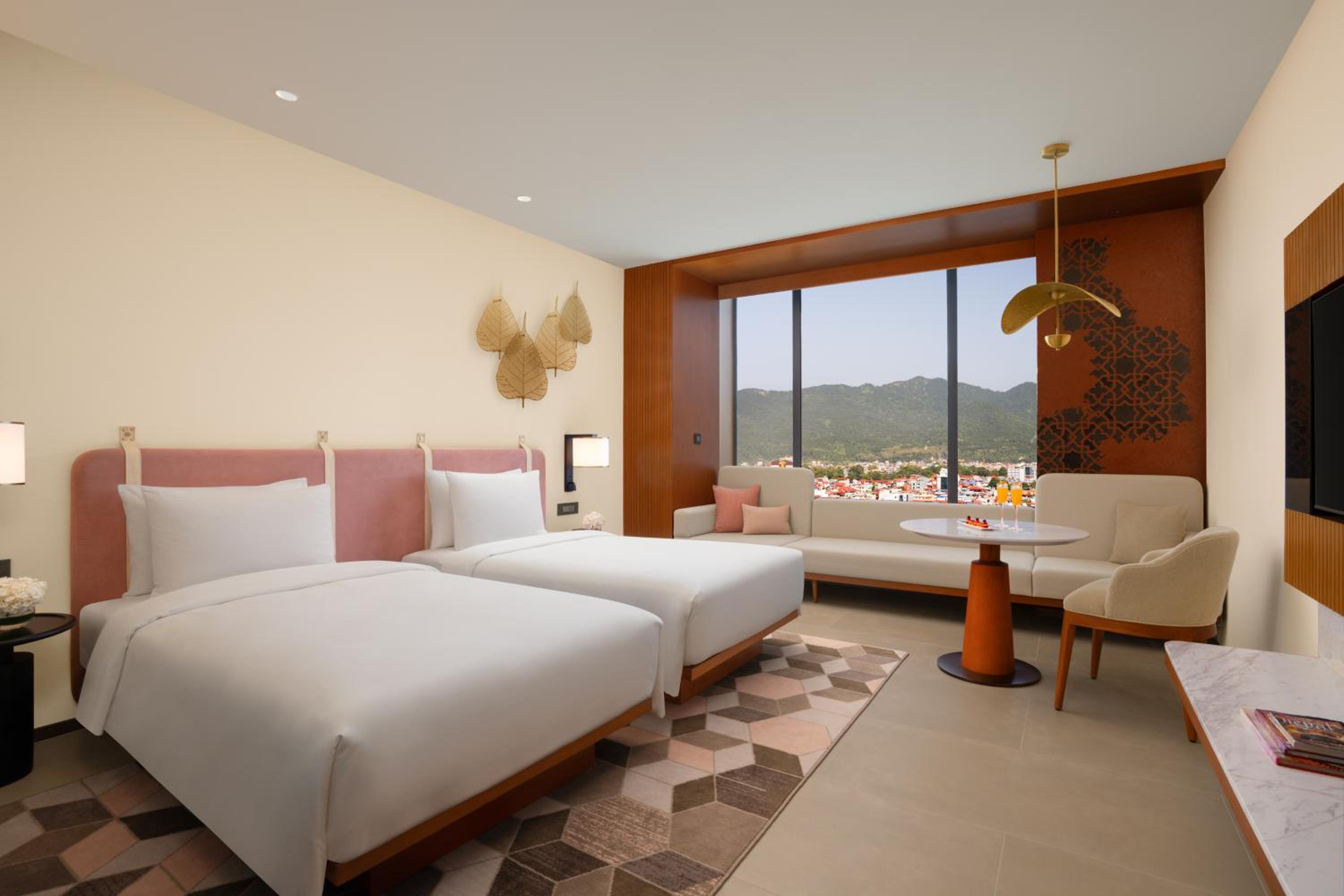 Room, Twin Beds, Hill View