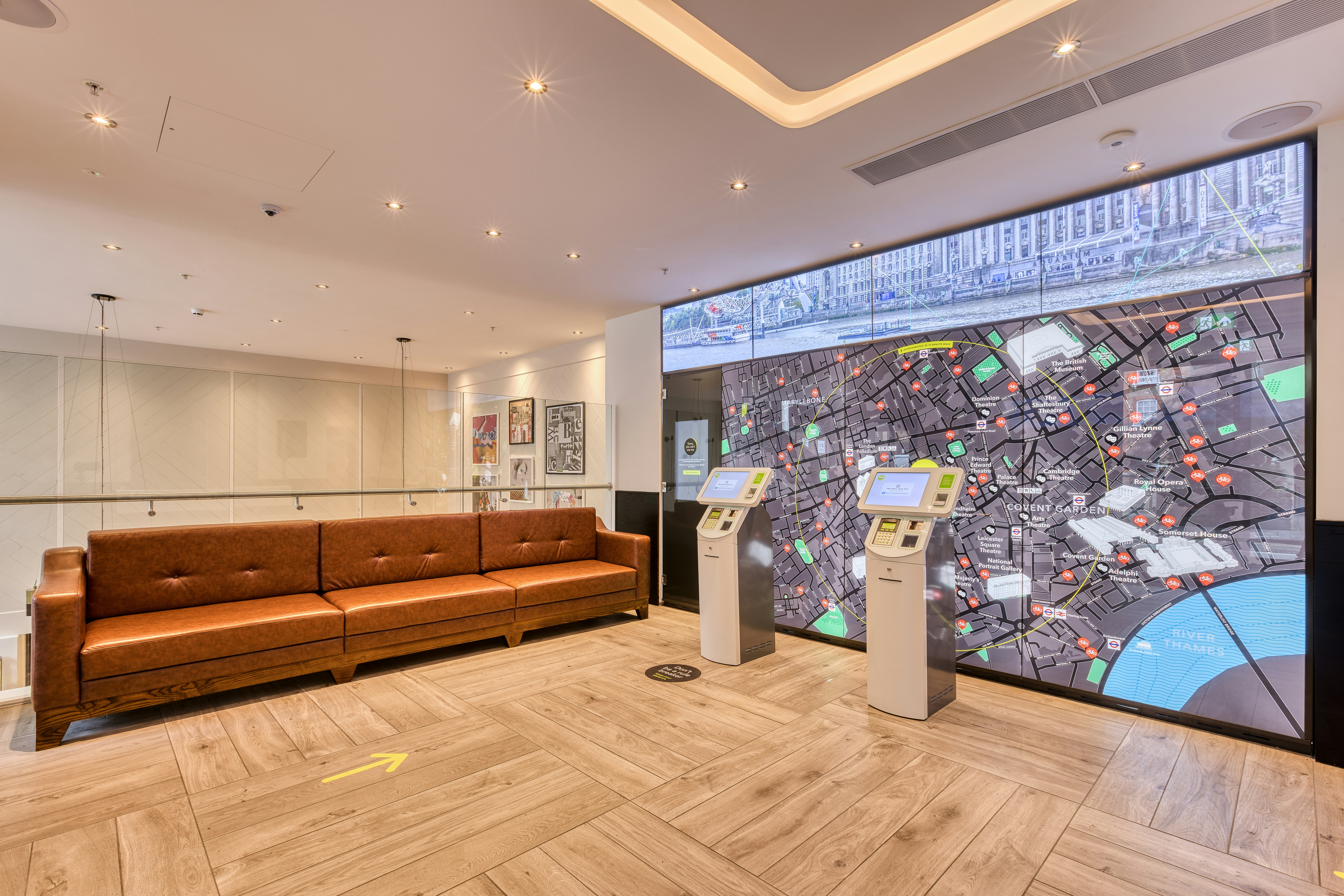 Lobby at Hub by Premier Inn London Soho hotel, LONDON